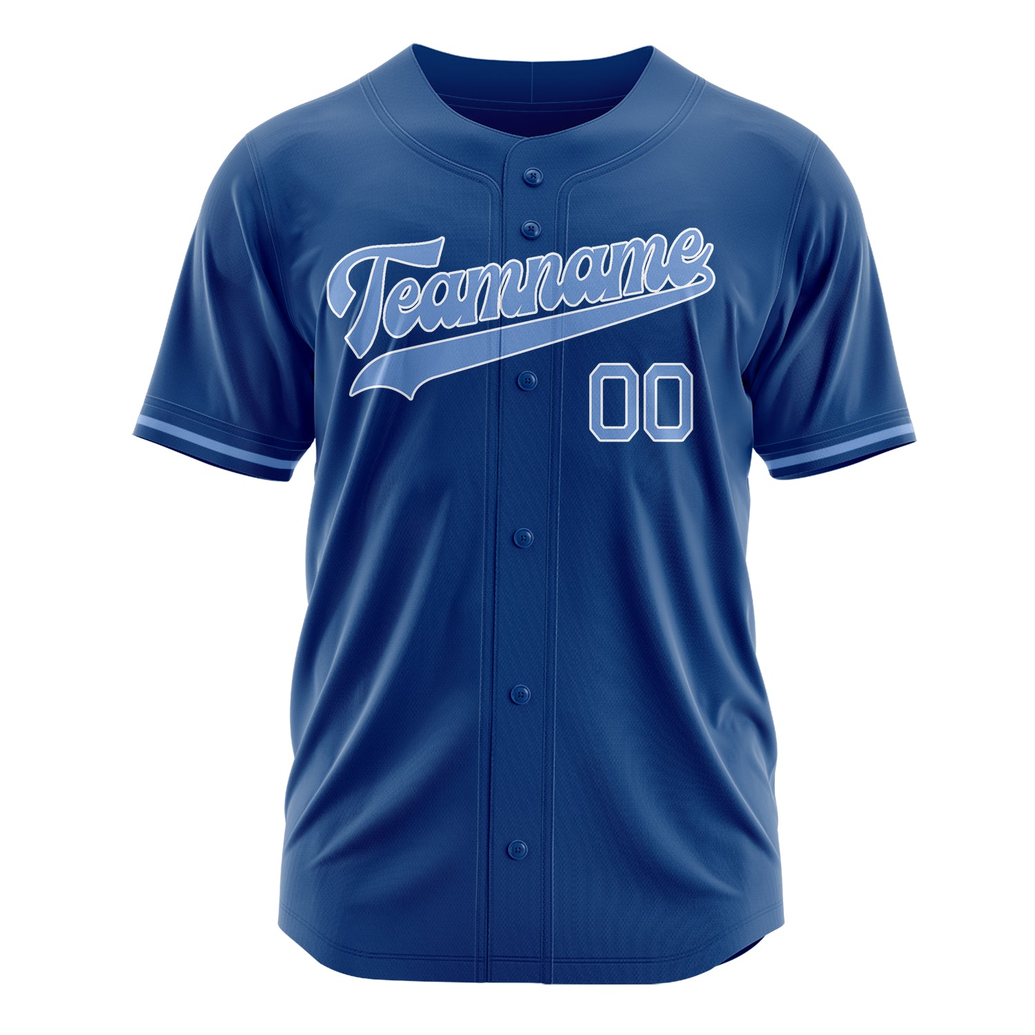 Custom Professional Blue Light Blue Baseball Jersey