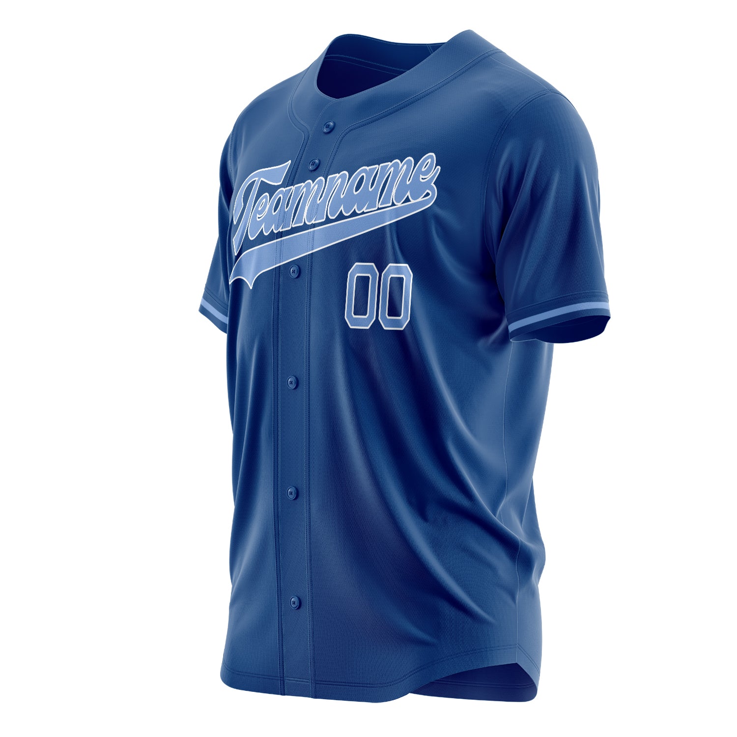 Benutzerdefiniertes Professionelles Blau Hellblau Baseballtrikot