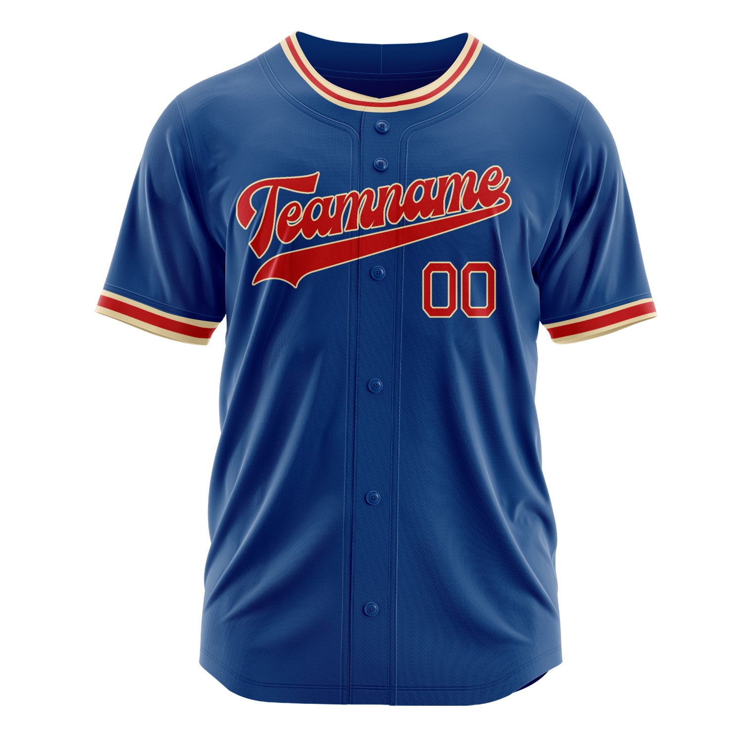 Custom Professional Blue Red Baseball Jersey