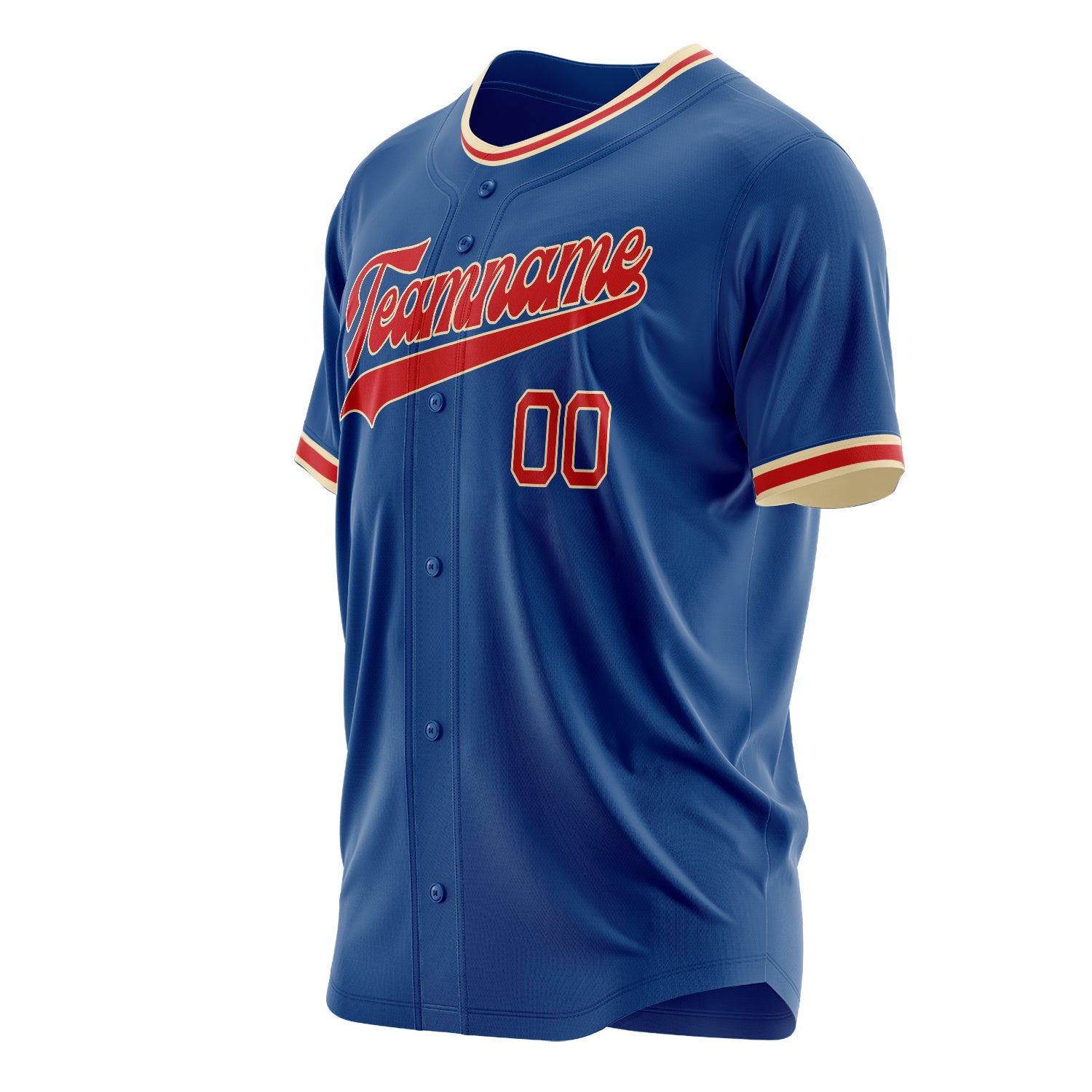 Benutzerdefiniertes Professionelles Blau Rot Baseballtrikot