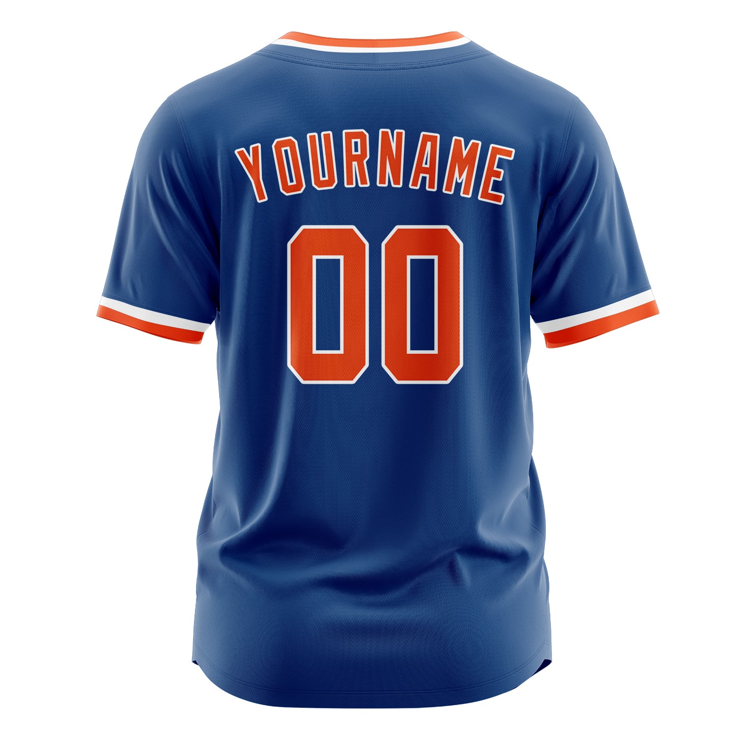Benutzerdefiniertes Professionelles Blau Orange Baseballtrikot