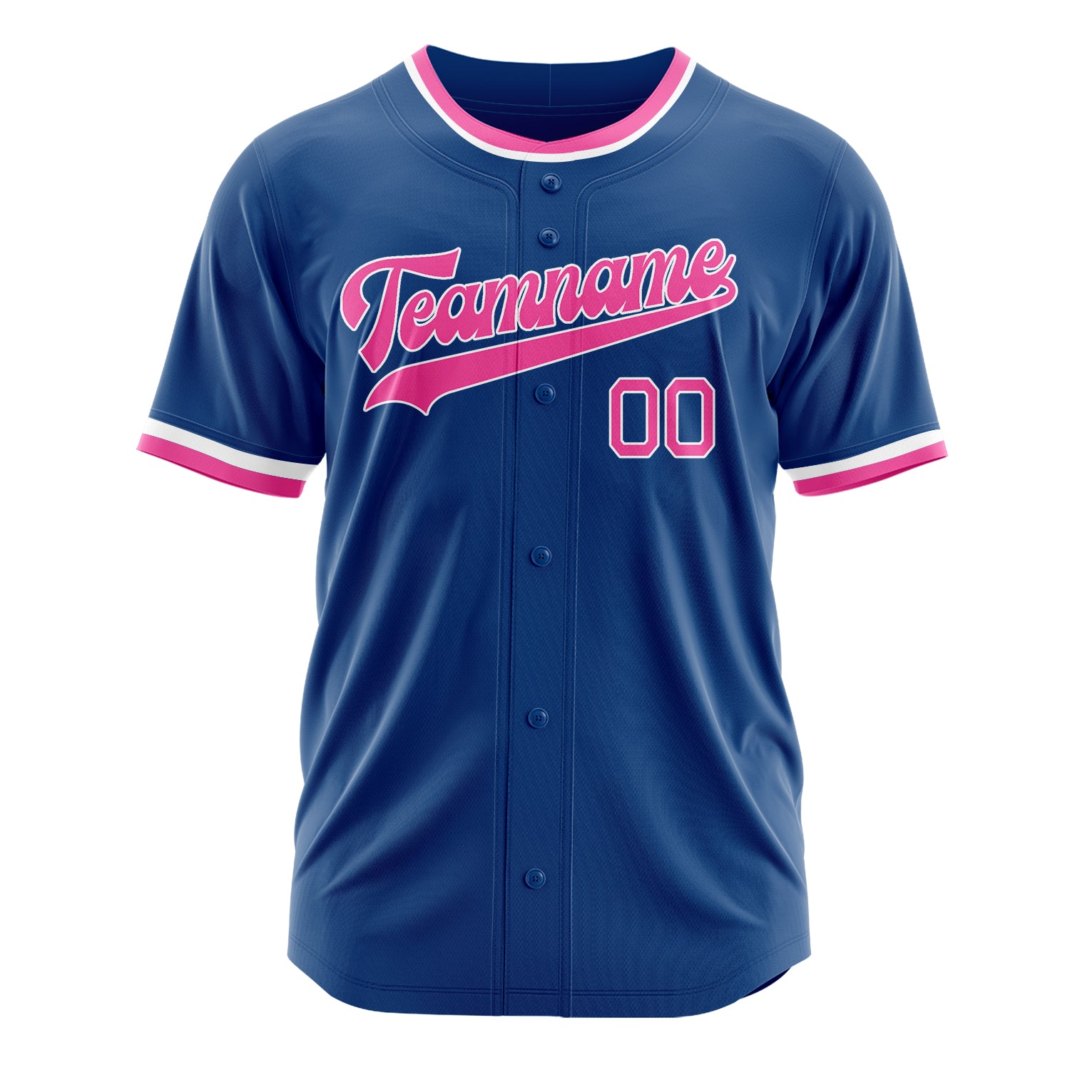 Custom Professional Blue Pink Baseball Jersey