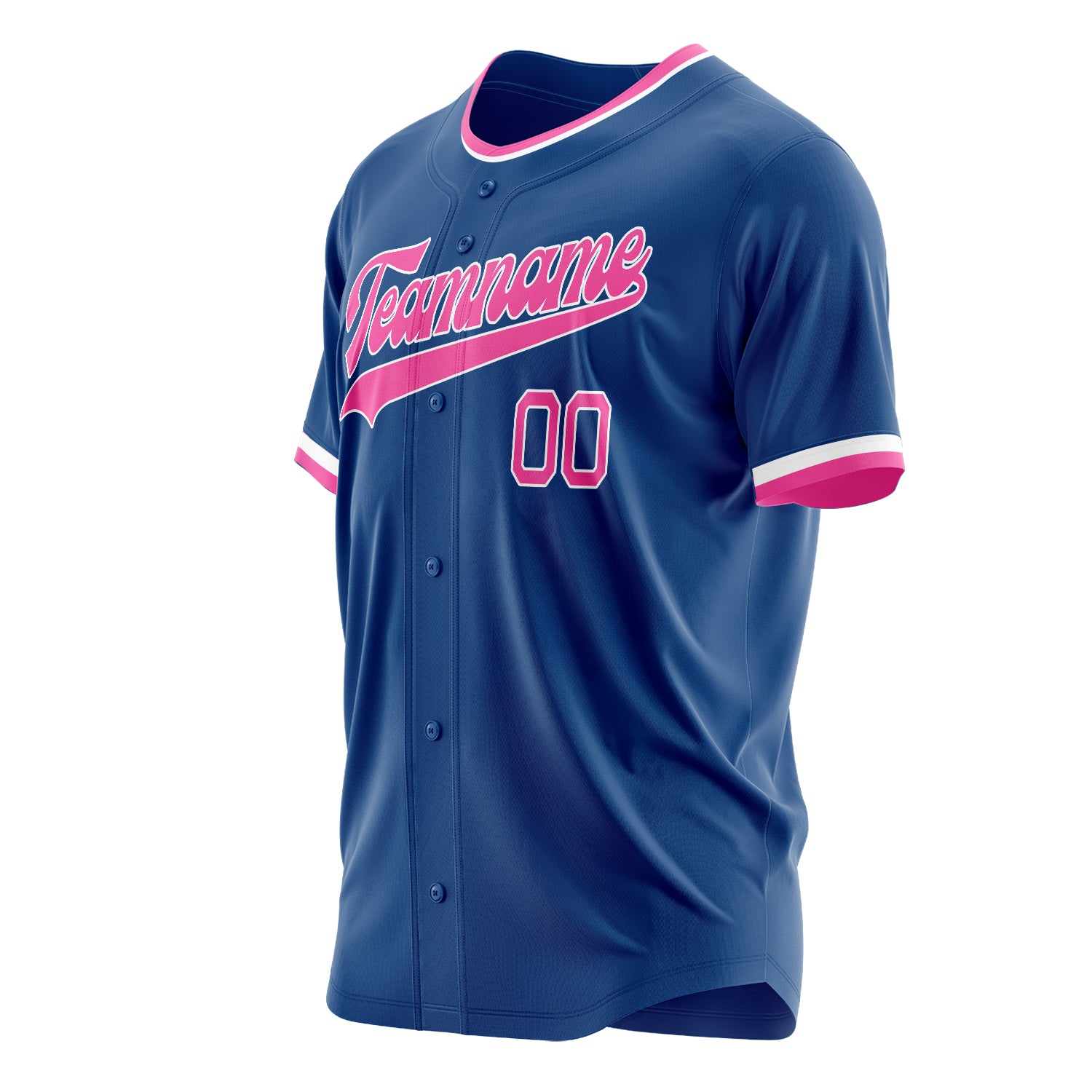 Benutzerdefiniertes Professionelles Blau Rosa Baseballtrikot