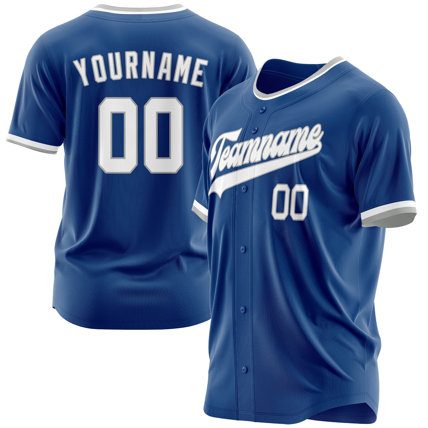 Benutzerdefiniertes Professionelles Blau Weiß Baseballtrikot BB03240609CWY277
