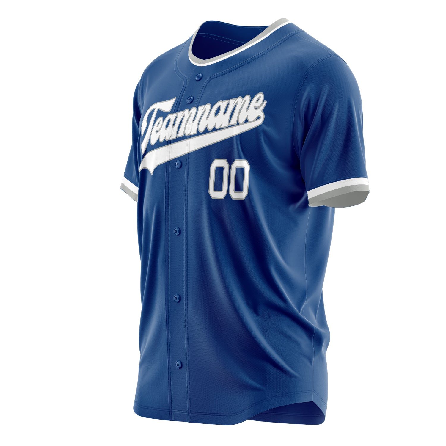 Benutzerdefiniertes Professionelles Blau Weiß Baseballtrikot