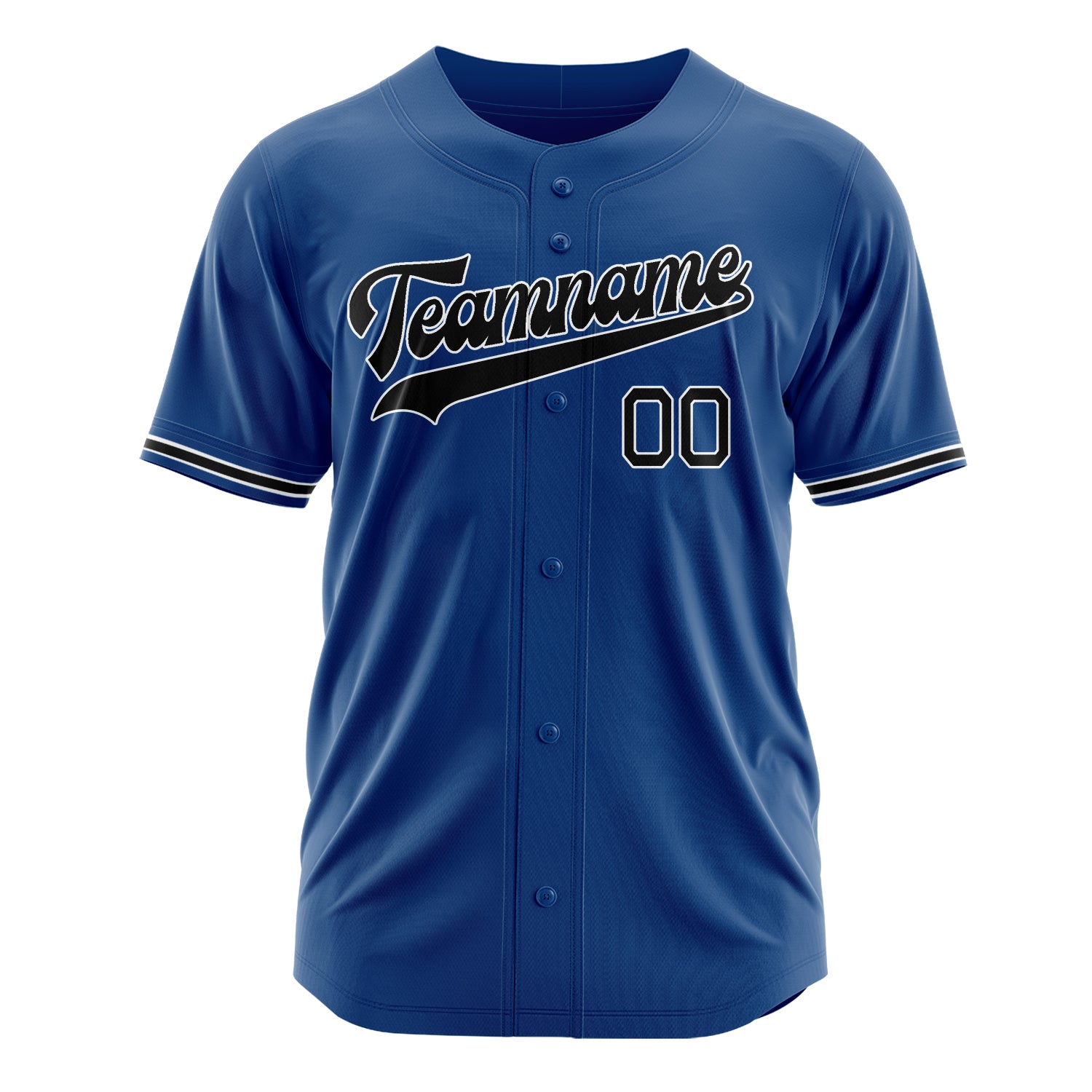 Custom Professional Blue Black Baseball Jersey