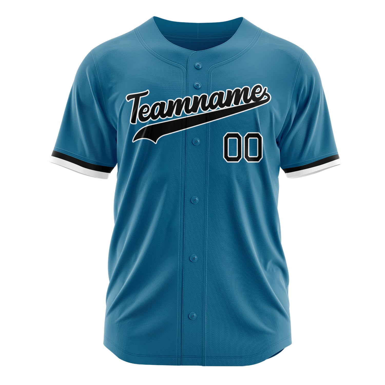 Benutzerdefiniertes Professionelles Pantherblau Schwarz Baseballtrikot