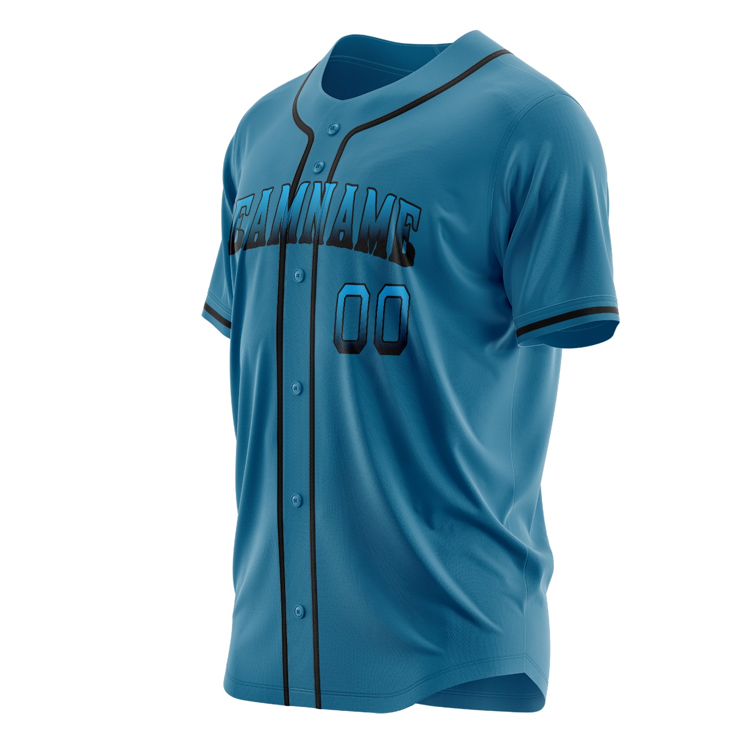 Benutzerdefiniertes Professionelles Pantherblau Schwarz Baseballtrikot