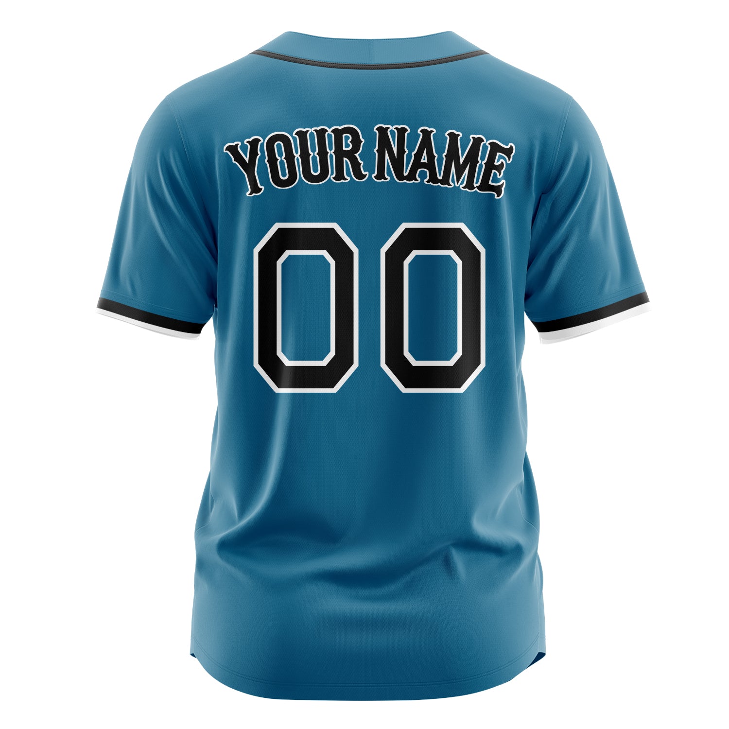 Custom Professional Panther Blue Black Baseball Jersey