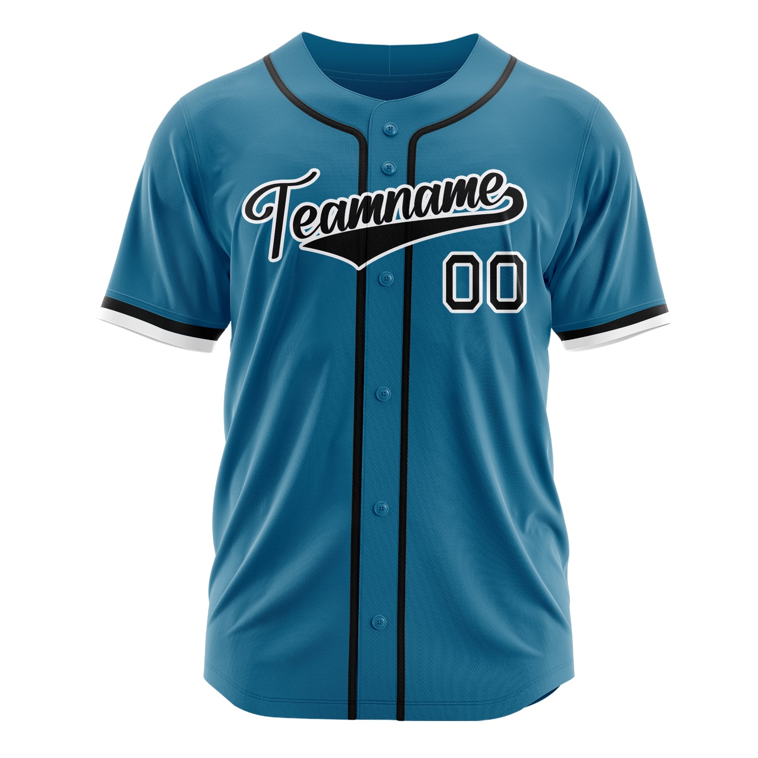 Custom Professional Panther Blue Black Baseball Jersey