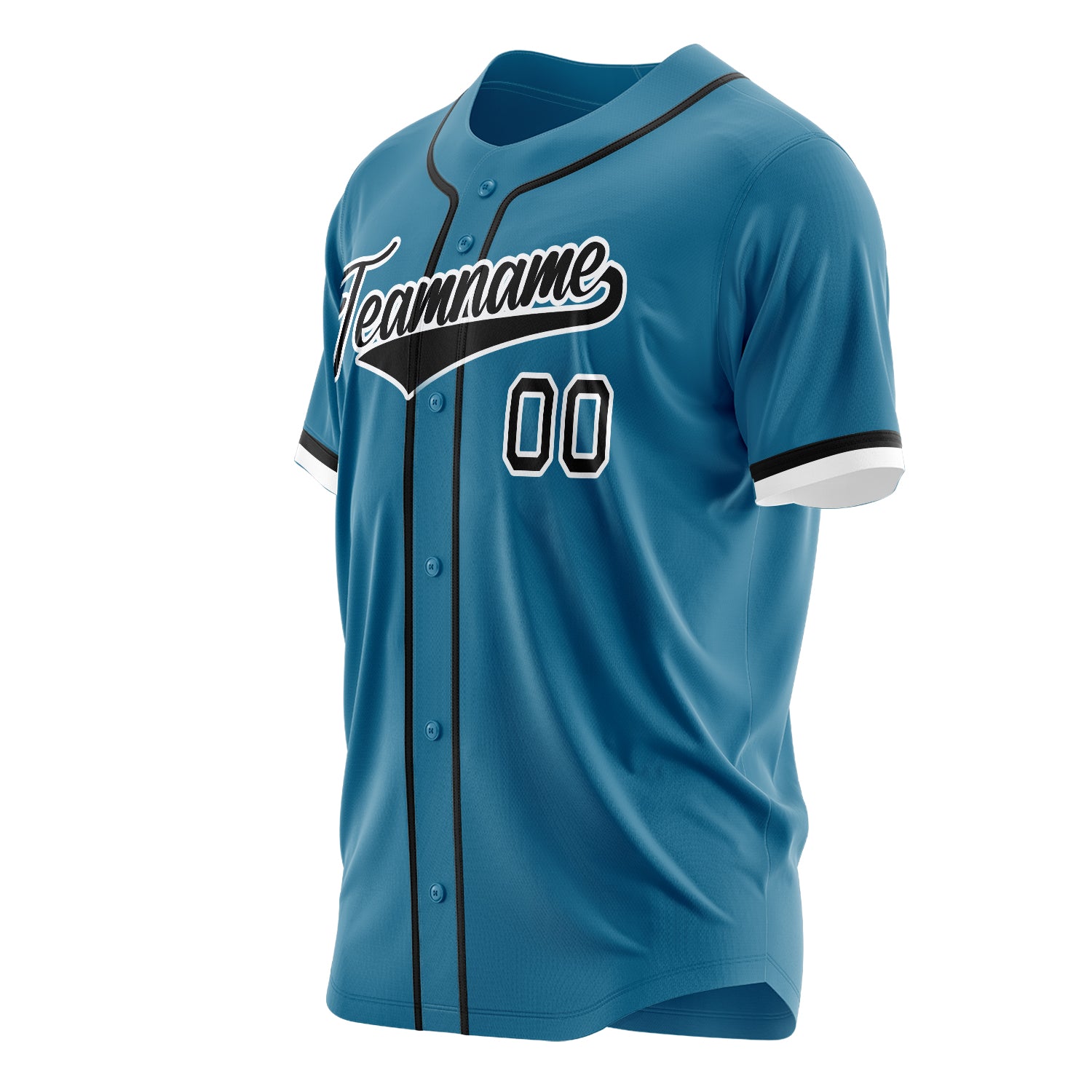 Custom Professional Panther Blue Black Baseball Jersey