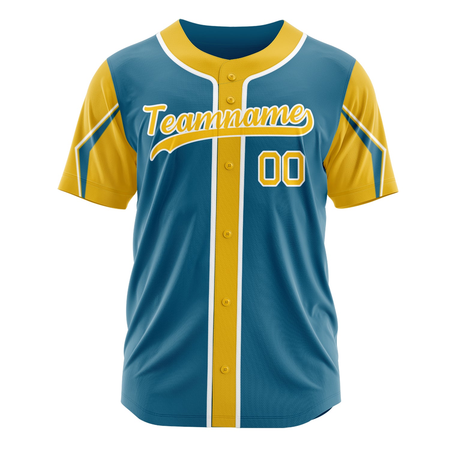 Custom Professional Panther Blue Yellow Baseball Jersey