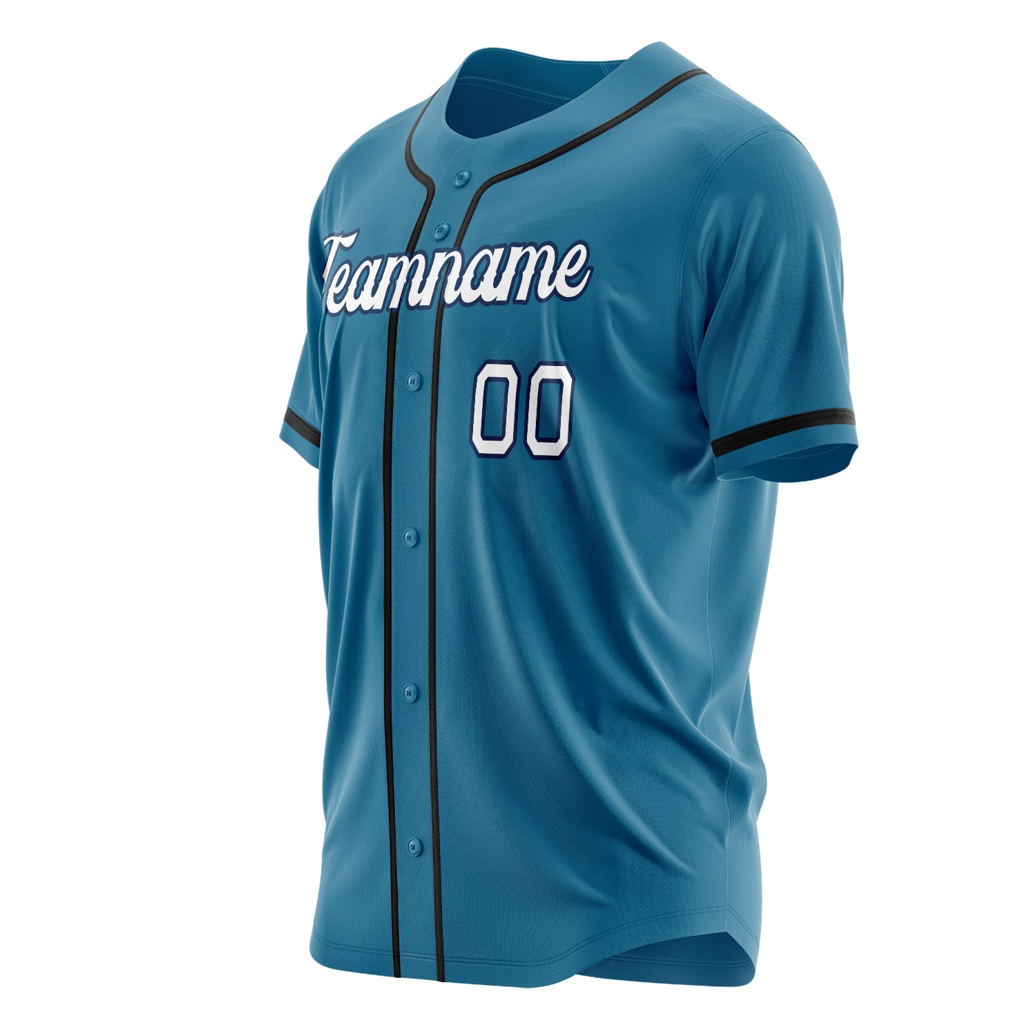 Benutzerdefiniertes Professionelles Pantherblau Weiß Baseballtrikot