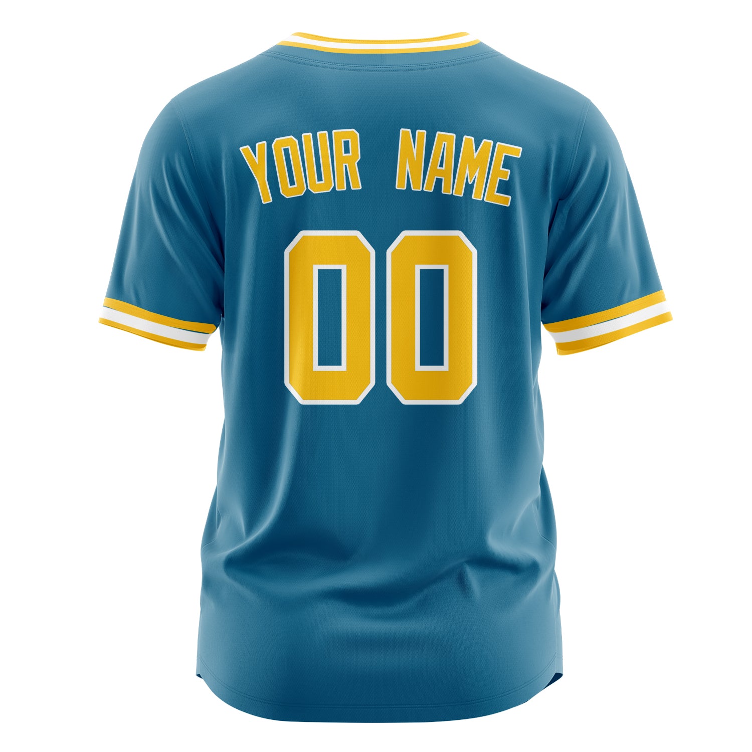 Custom Professional Panther Blue Gold Baseball Jersey