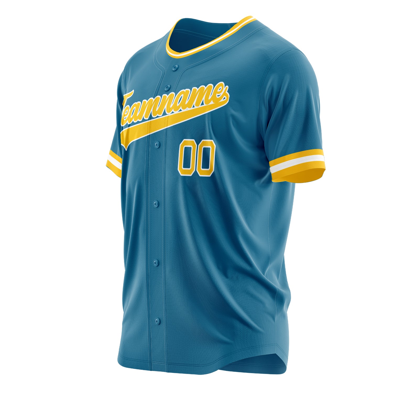 Custom Professional Panther Blue Gold Baseball Jersey