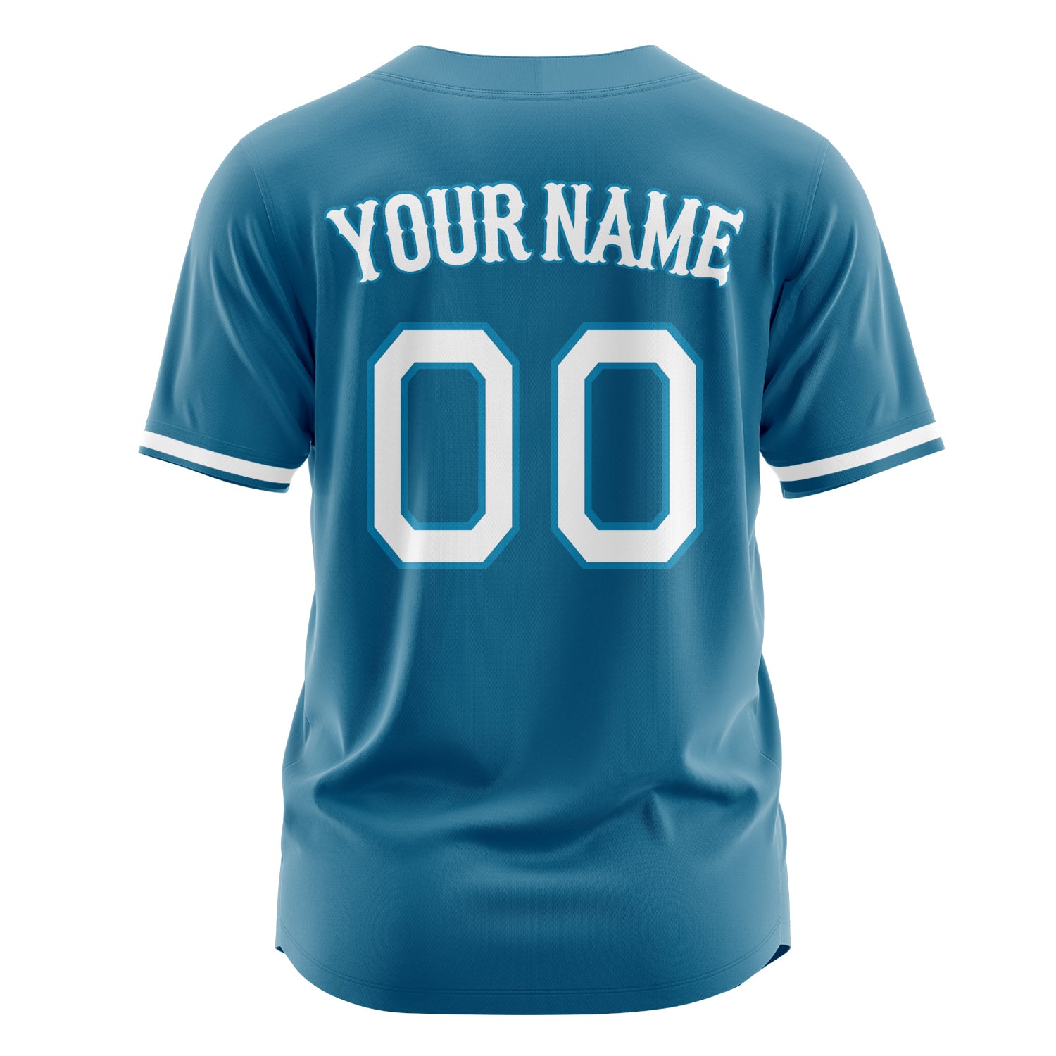 Benutzerdefiniertes Professionelles Pantherblau Weiß Baseballtrikot