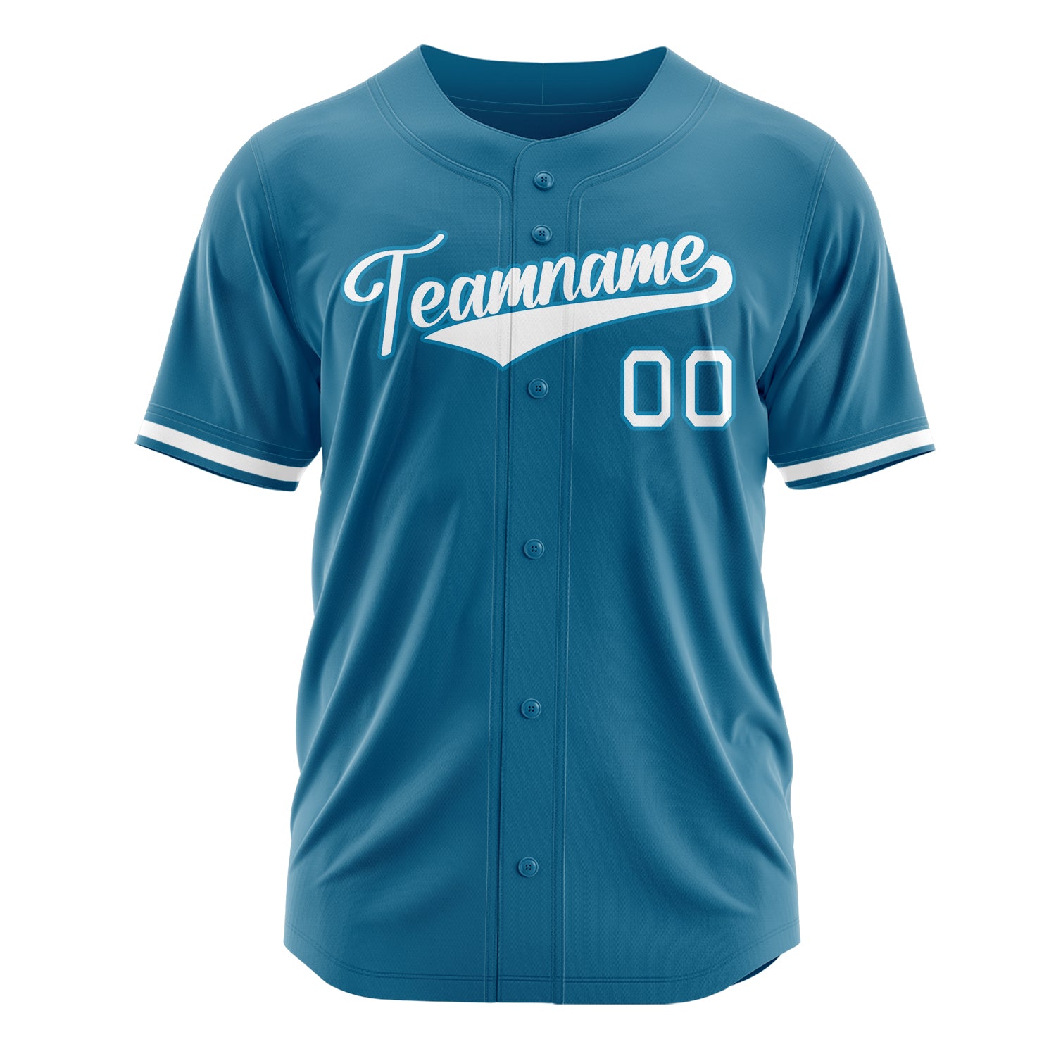Benutzerdefiniertes Professionelles Pantherblau Weiß Baseballtrikot