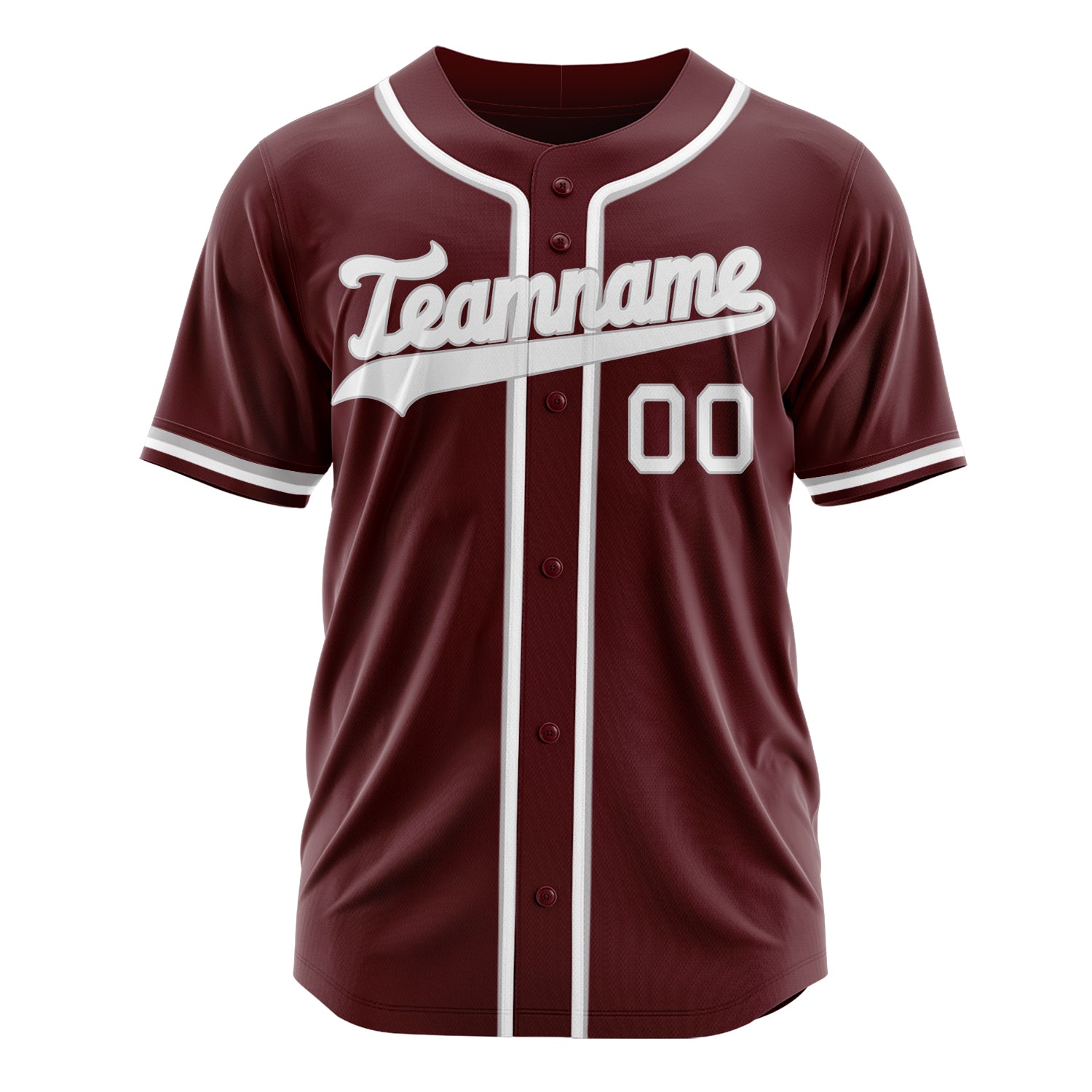 Benutzerdefiniertes Professionelles Burgund Weiß Baseballtrikot