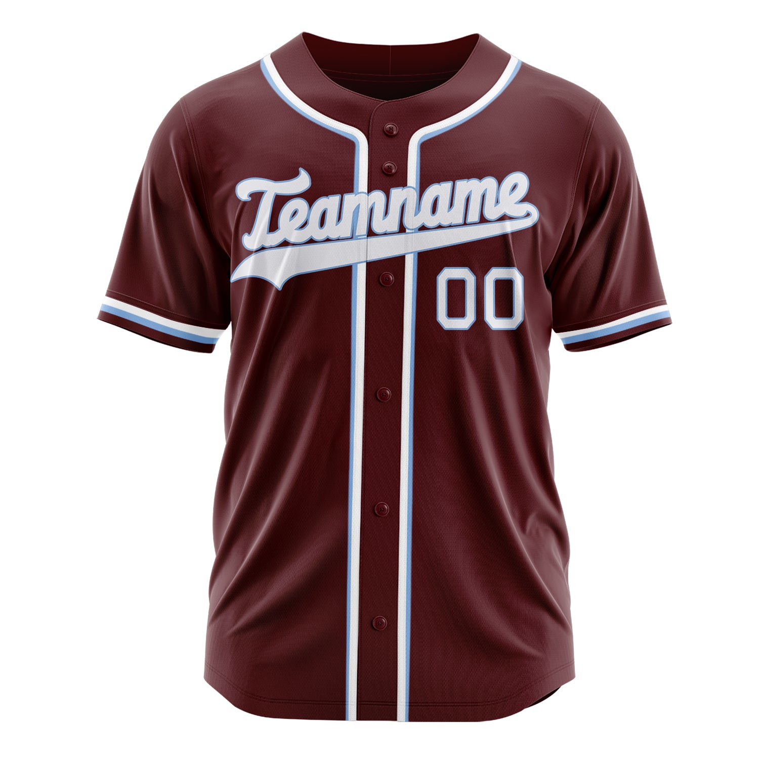 Benutzerdefiniertes Professionelles Burgund Weiß Baseballtrikot