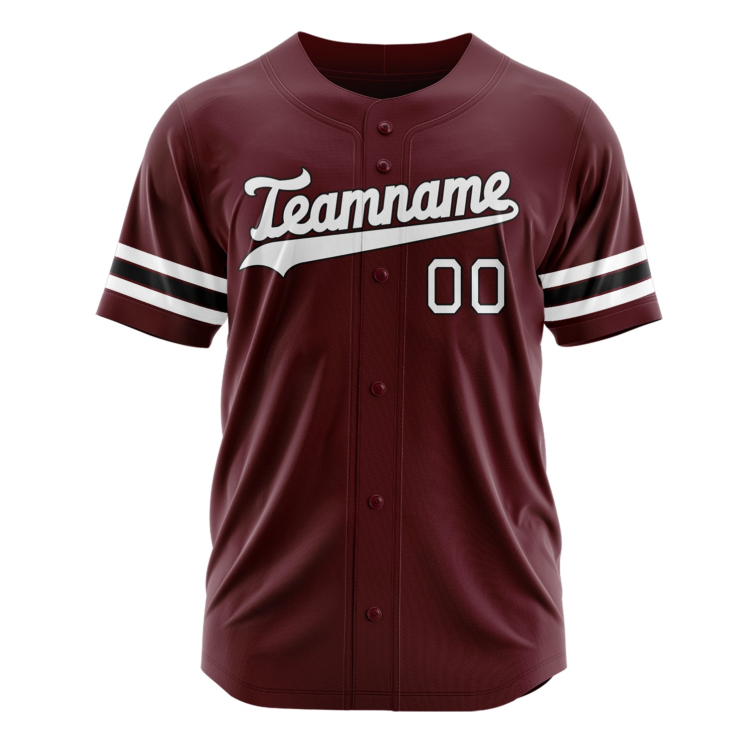 Benutzerdefiniertes Professionelles Burgund Weiß Baseballtrikot