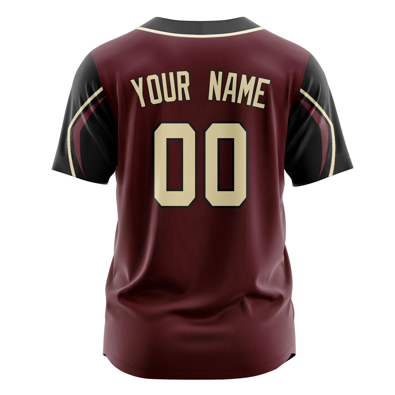 Benutzerdefiniertes Professionelles Burgund Schwarz Baseballtrikot