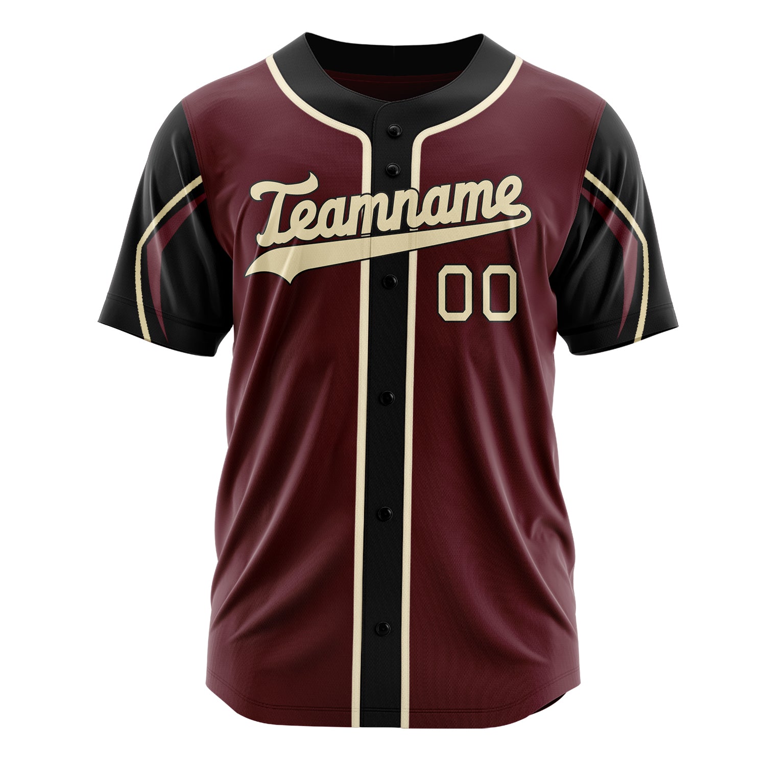 Custom Professional Burgundy Black Baseball Jersey