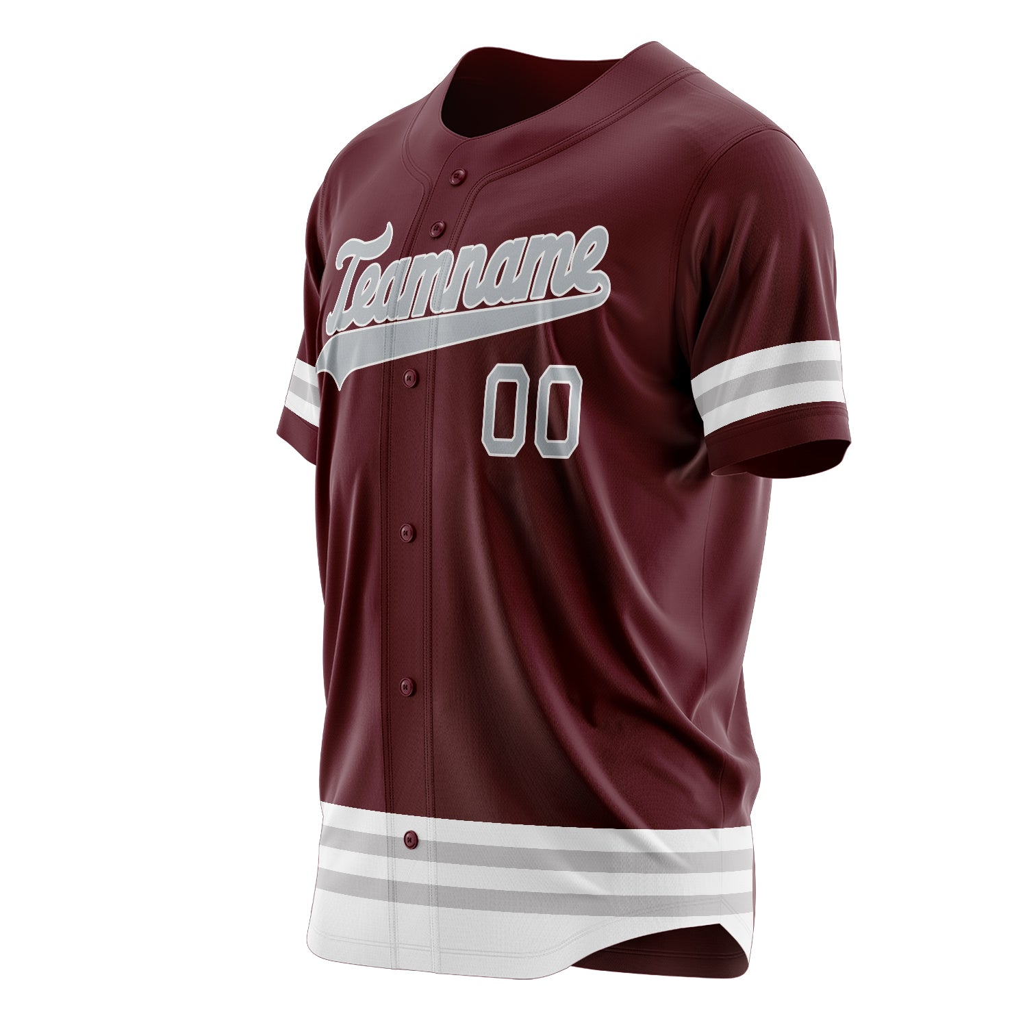 Benutzerdefiniertes Professionelles Burgund Grau Baseballtrikot