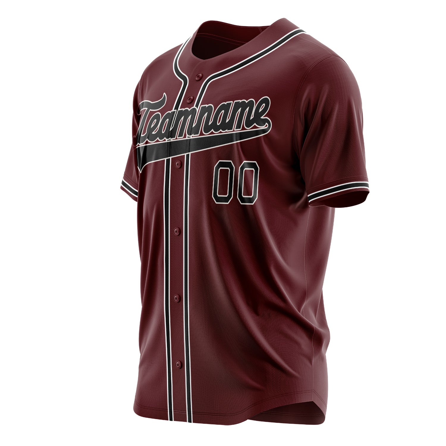Benutzerdefiniertes Professionelles Burgund Schwarz Baseballtrikot