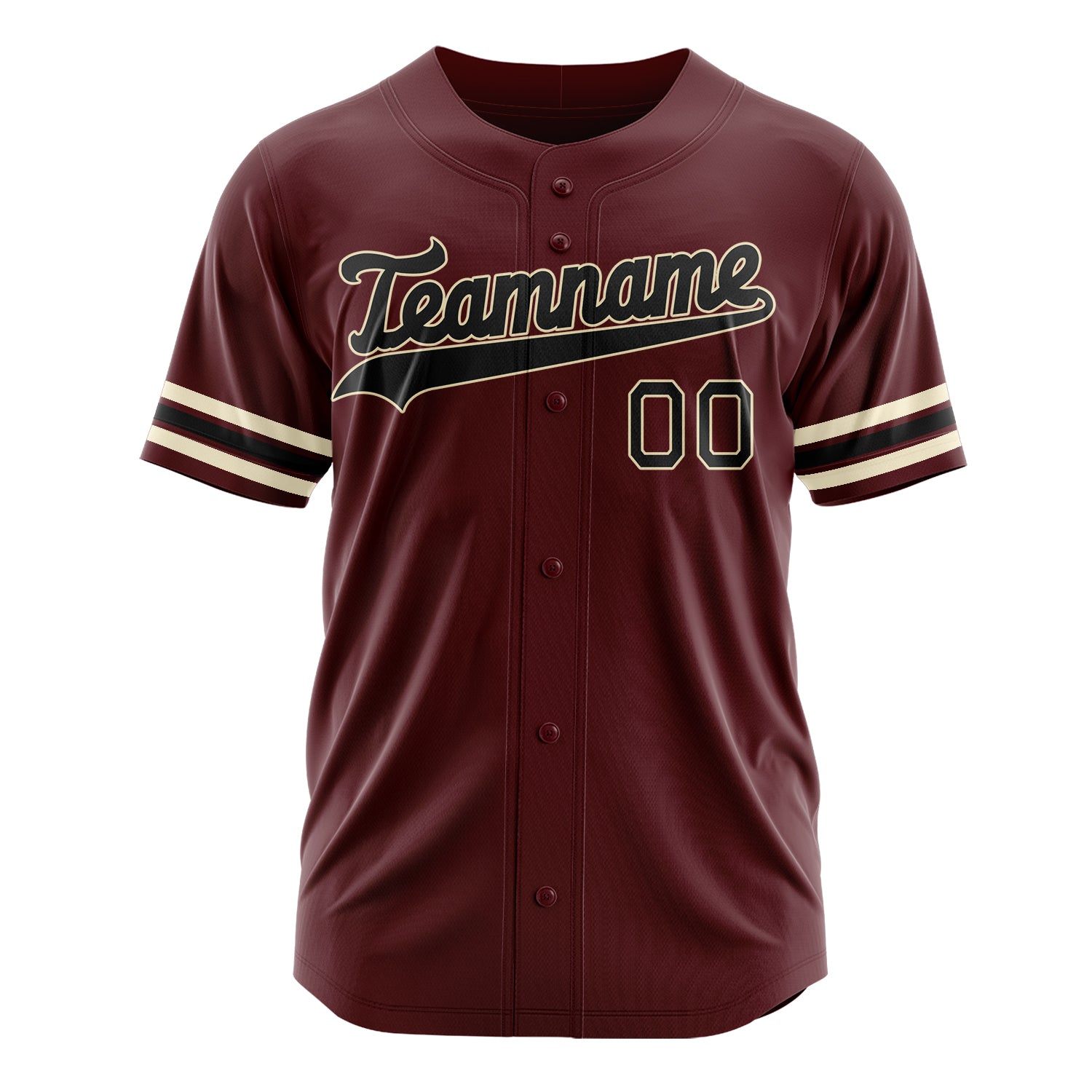 Custom Professional Burgundy Black Baseball Jersey