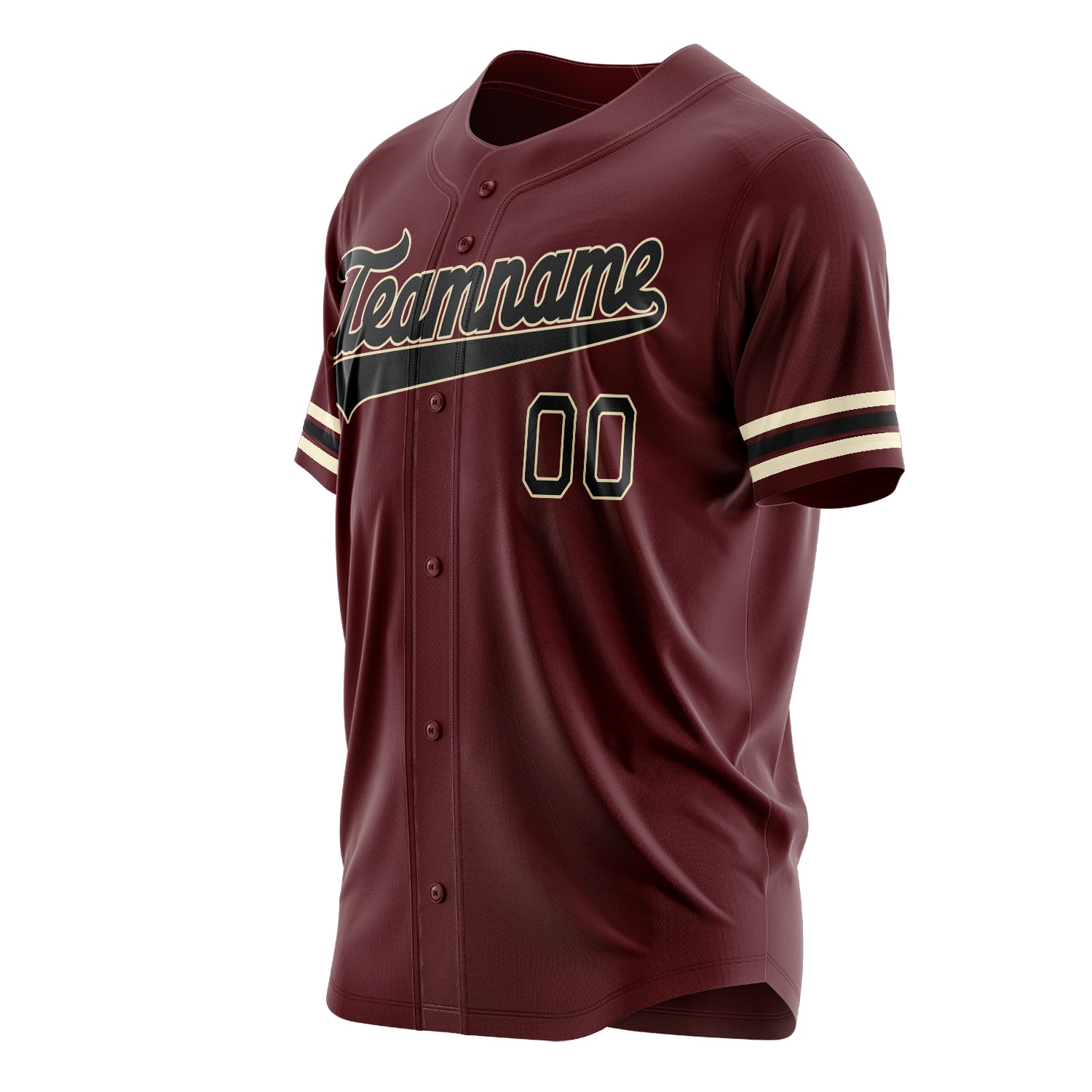 Benutzerdefiniertes Professionelles Burgund Schwarz Baseballtrikot