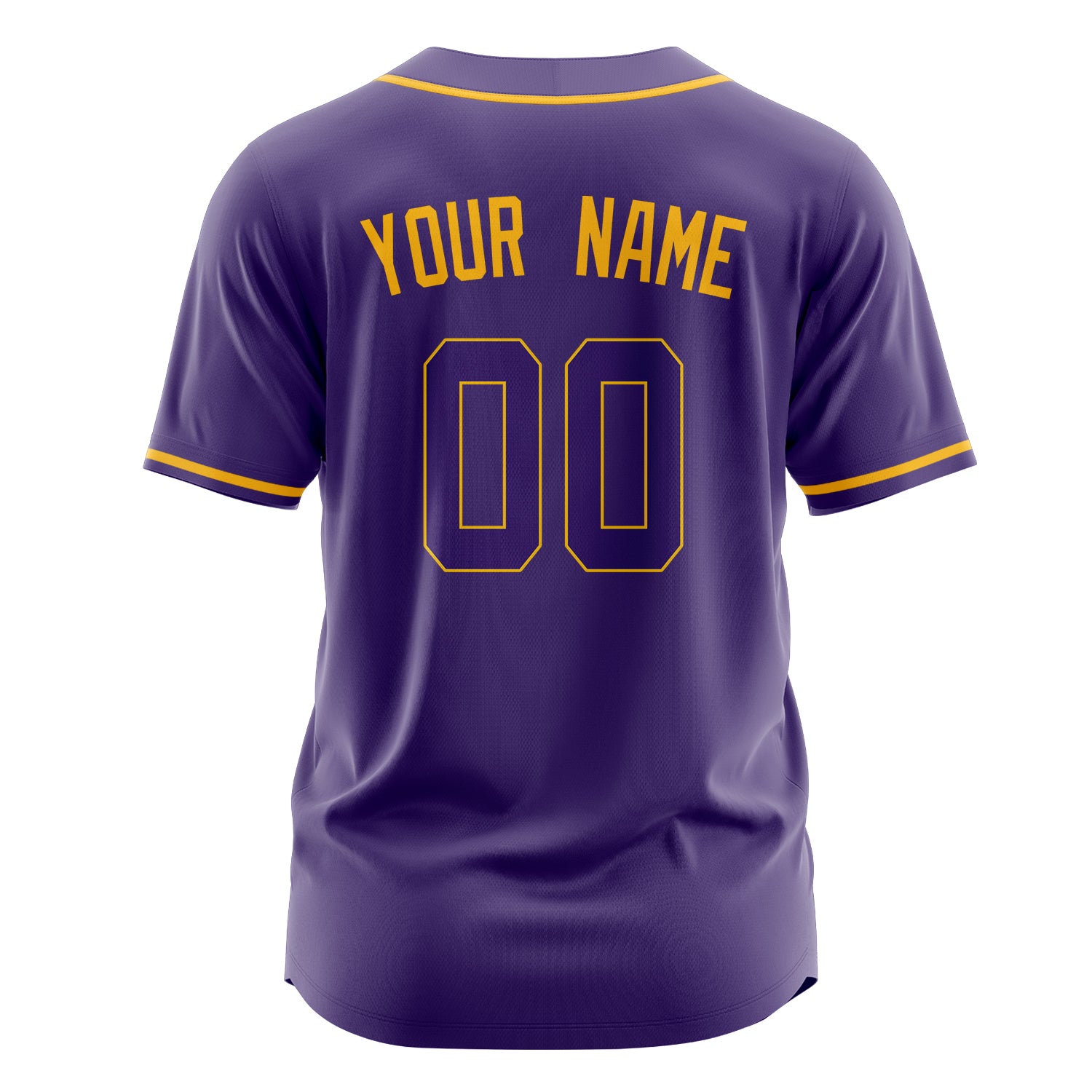 Custom Professional Purple Gold Baseball Jersey