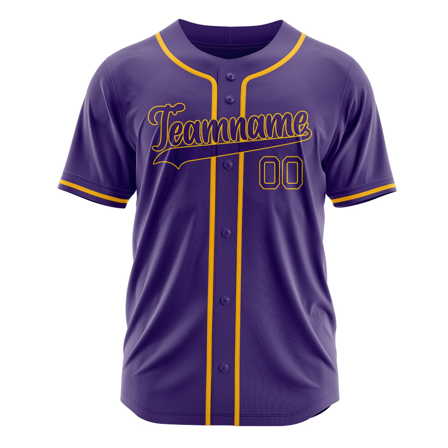 Custom Professional Purple Gold Baseball Jersey