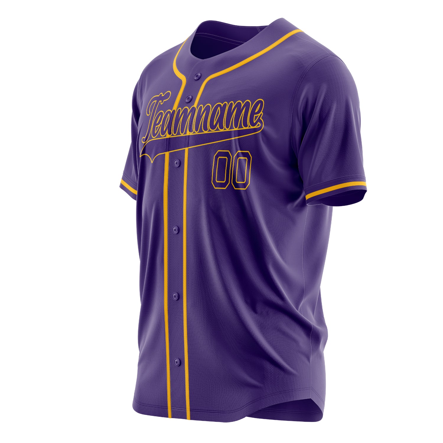 Custom Professional Purple Gold Baseball Jersey