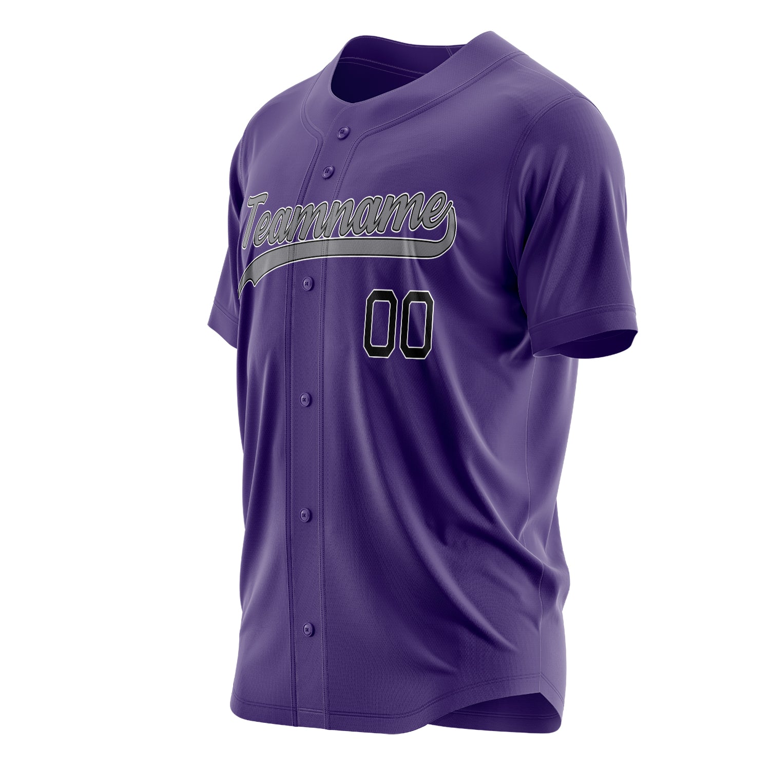 Custom Professional Purple Black Baseball Jersey