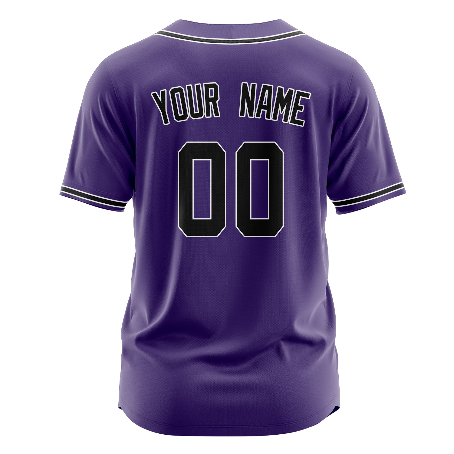 Benutzerdefiniertes Professionelles Lila Schwarz Baseballtrikot