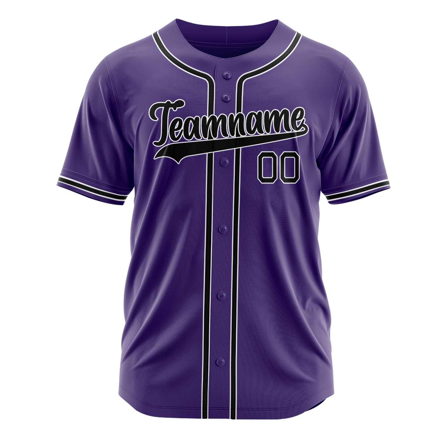 Custom Professional Purple Black Baseball Jersey