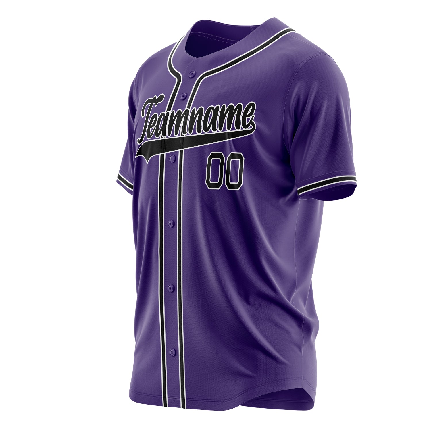 Benutzerdefiniertes Professionelles Lila Schwarz Baseballtrikot
