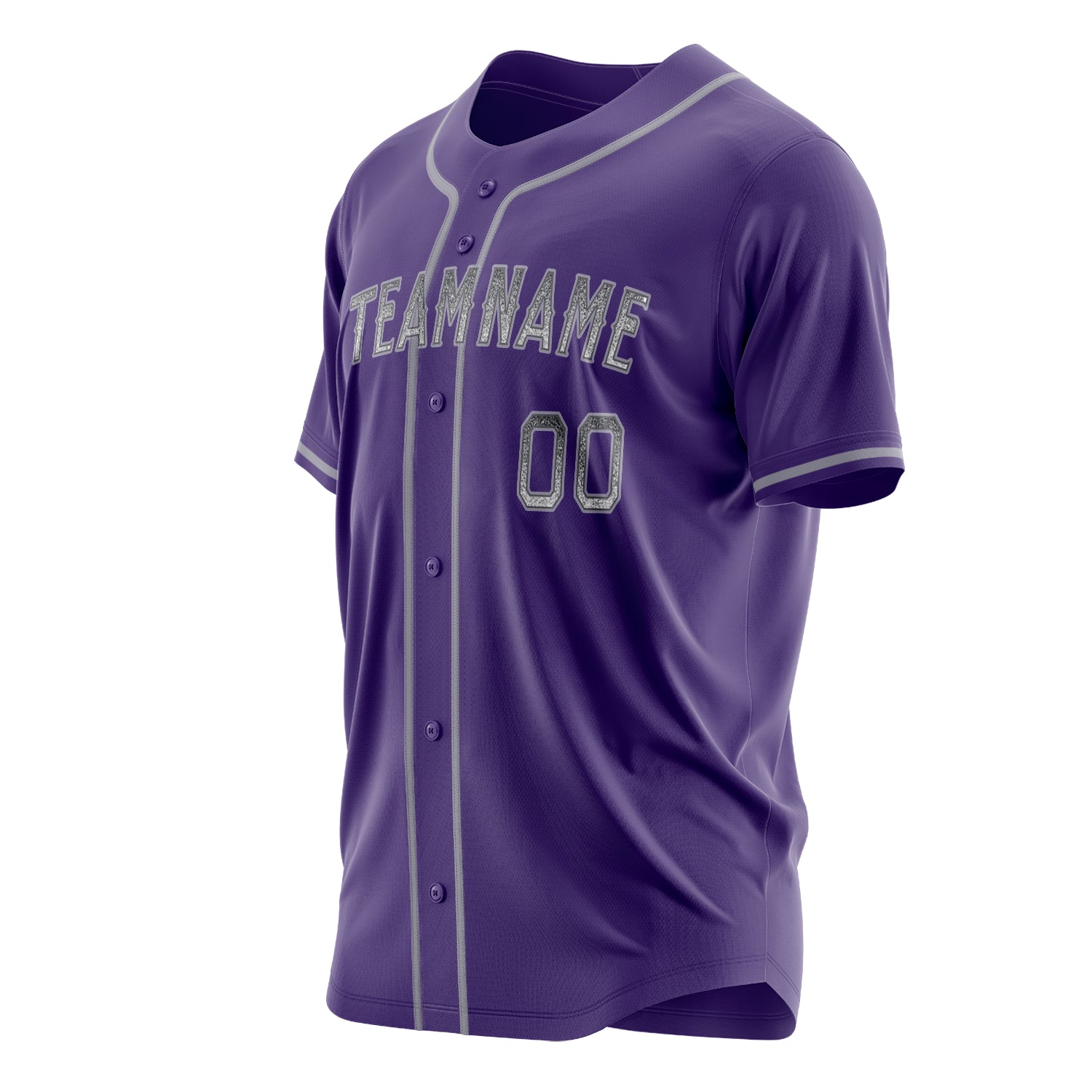 Benutzerdefiniertes Professionelles Lila Grau Baseballtrikot