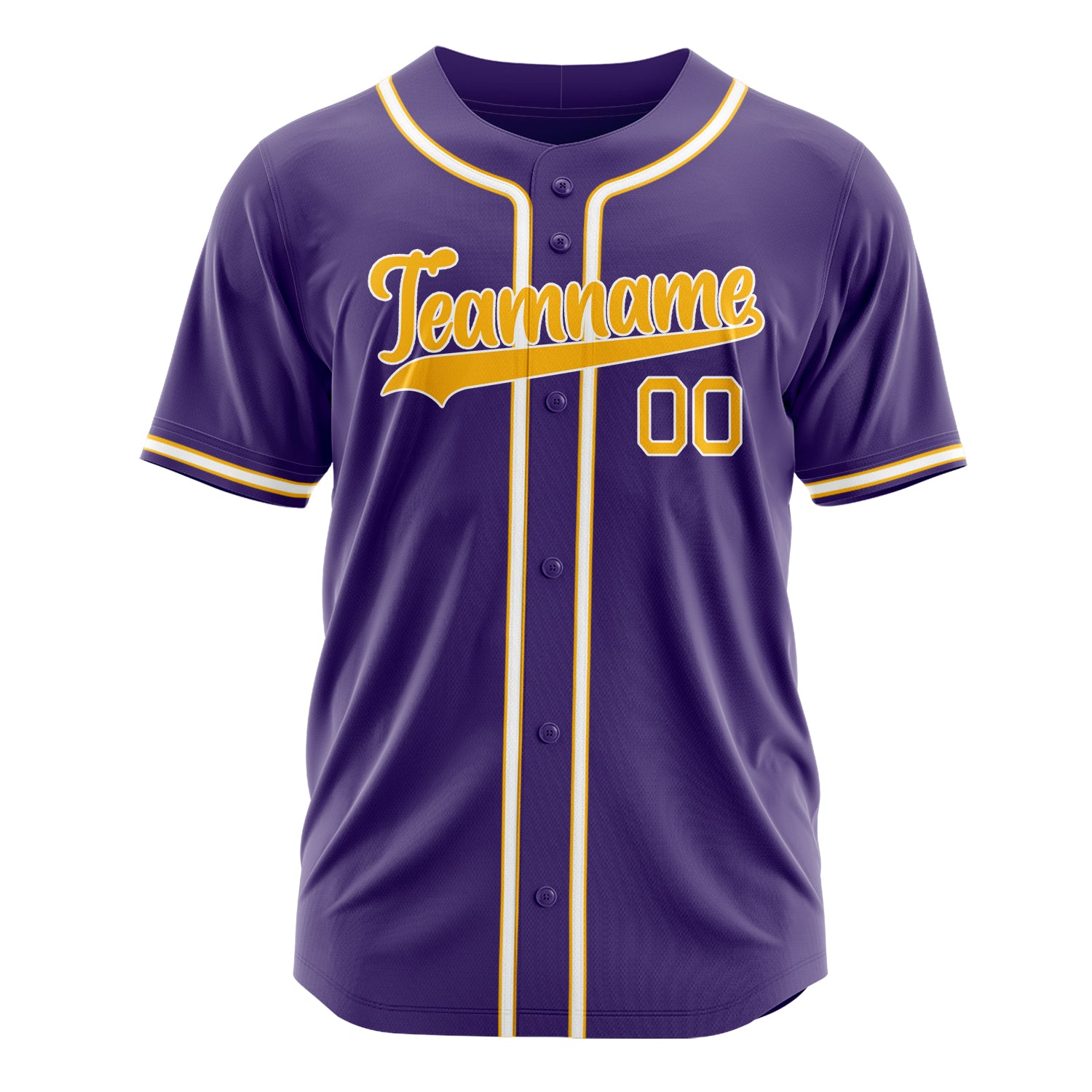 Custom Professional Purple Gold Baseball Jersey