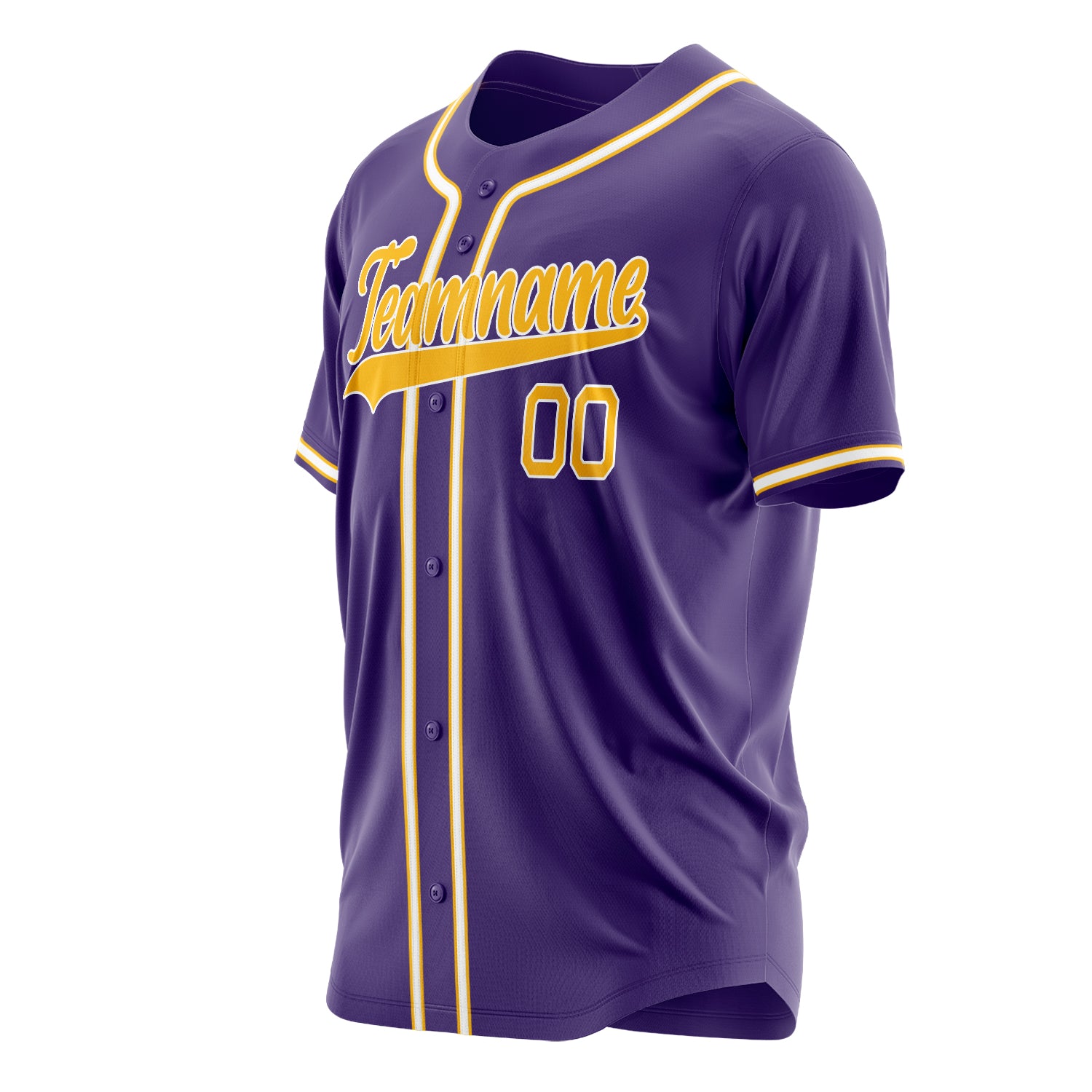 Benutzerdefiniertes Professionelles Lila Gold Baseballtrikot