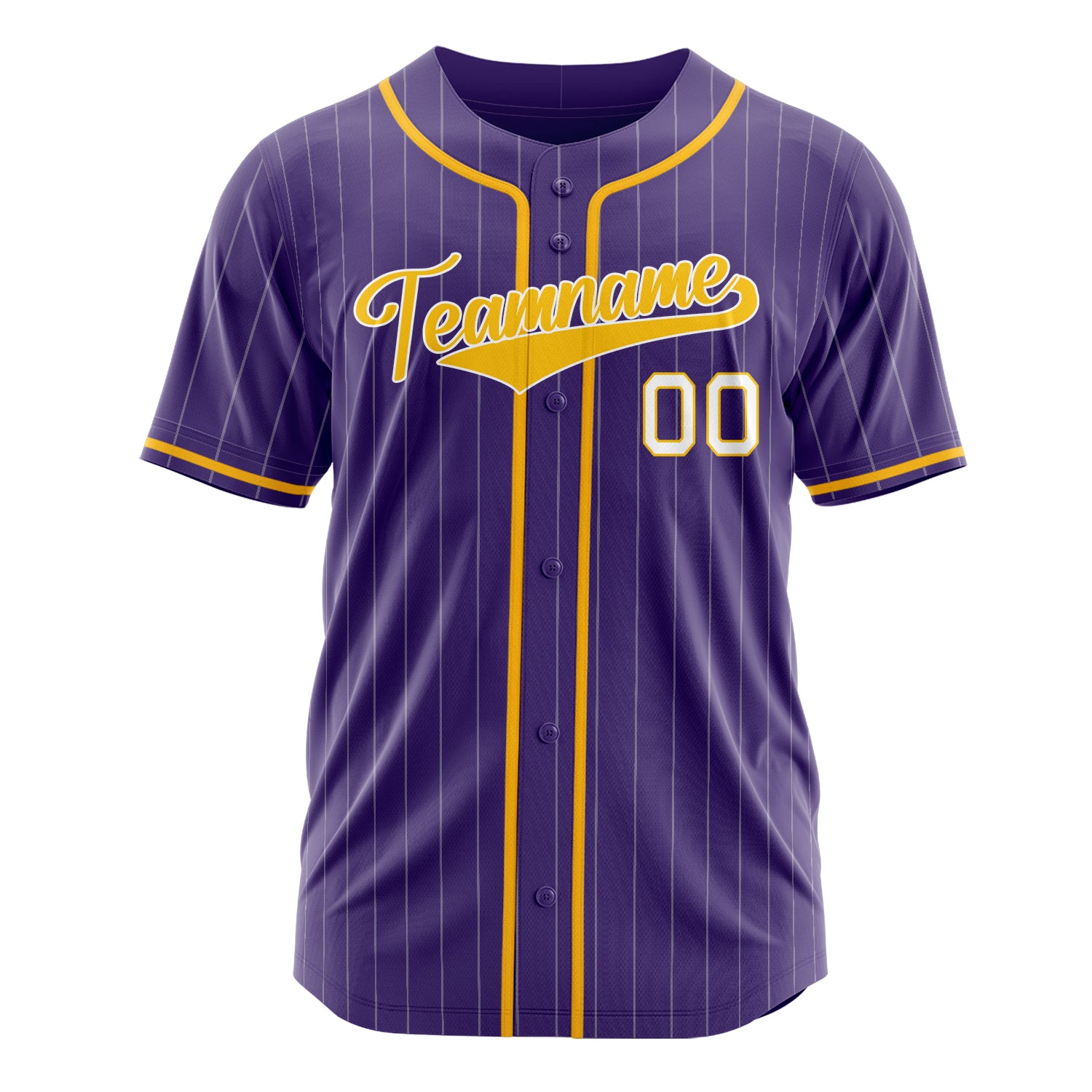 Custom Professional Purple Gold Baseball Jersey