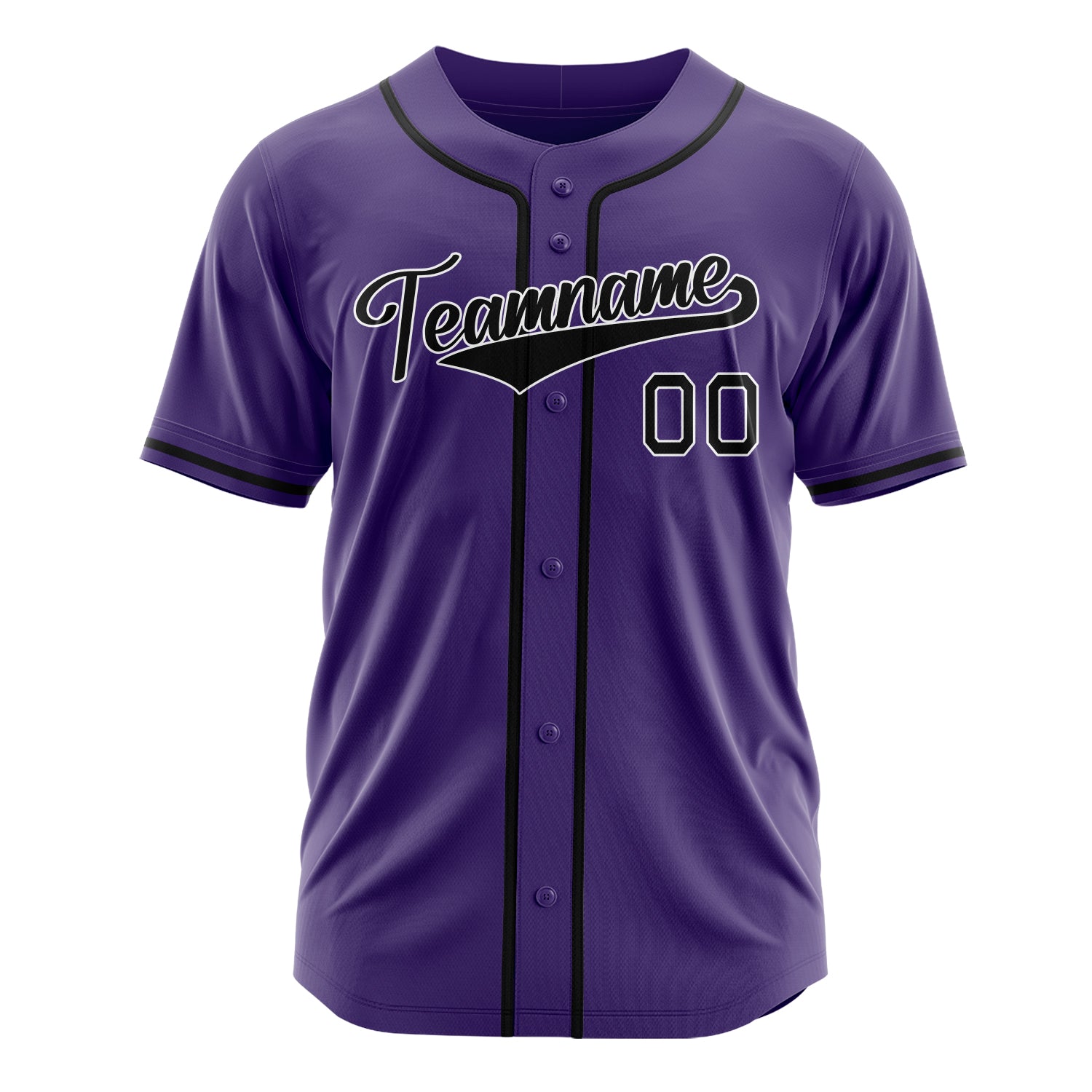 Custom Professional Purple Black Baseball Jersey
