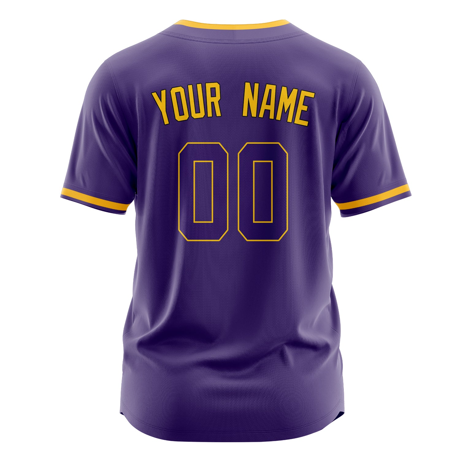 Benutzerdefiniertes Professionelles Lila Gold Baseballtrikot