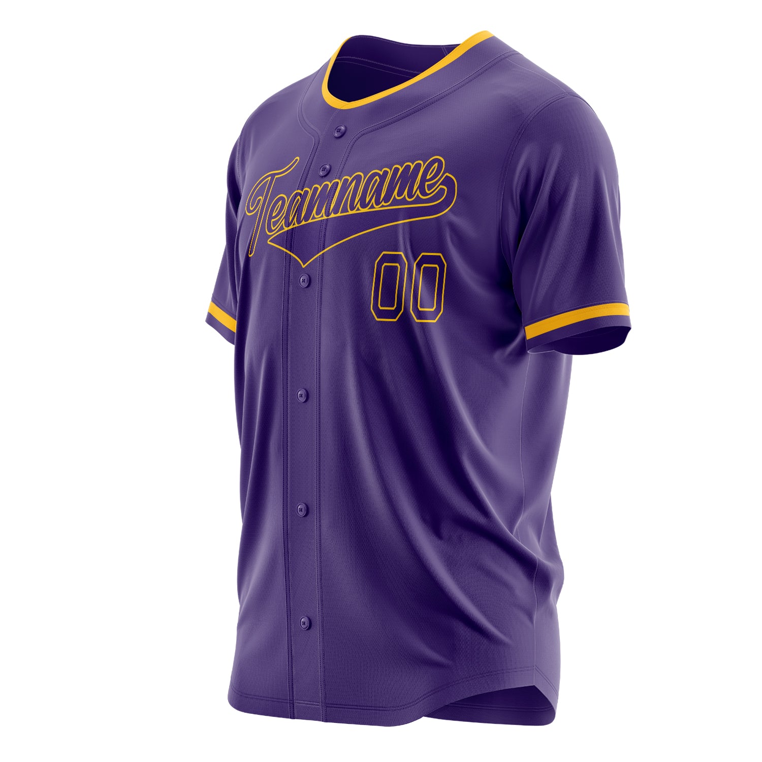 Benutzerdefiniertes Professionelles Lila Gold Baseballtrikot