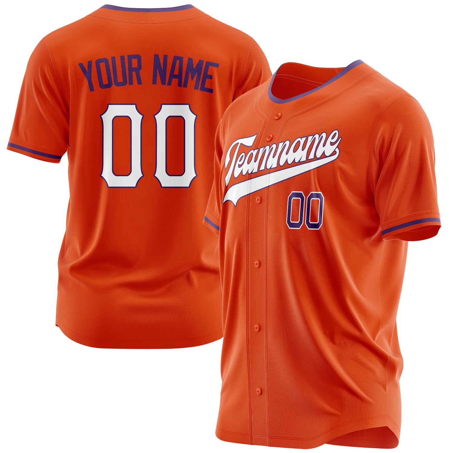 Benutzerdefiniertes Professionelles Orange Weiß Baseballtrikot BB03240609XJ349