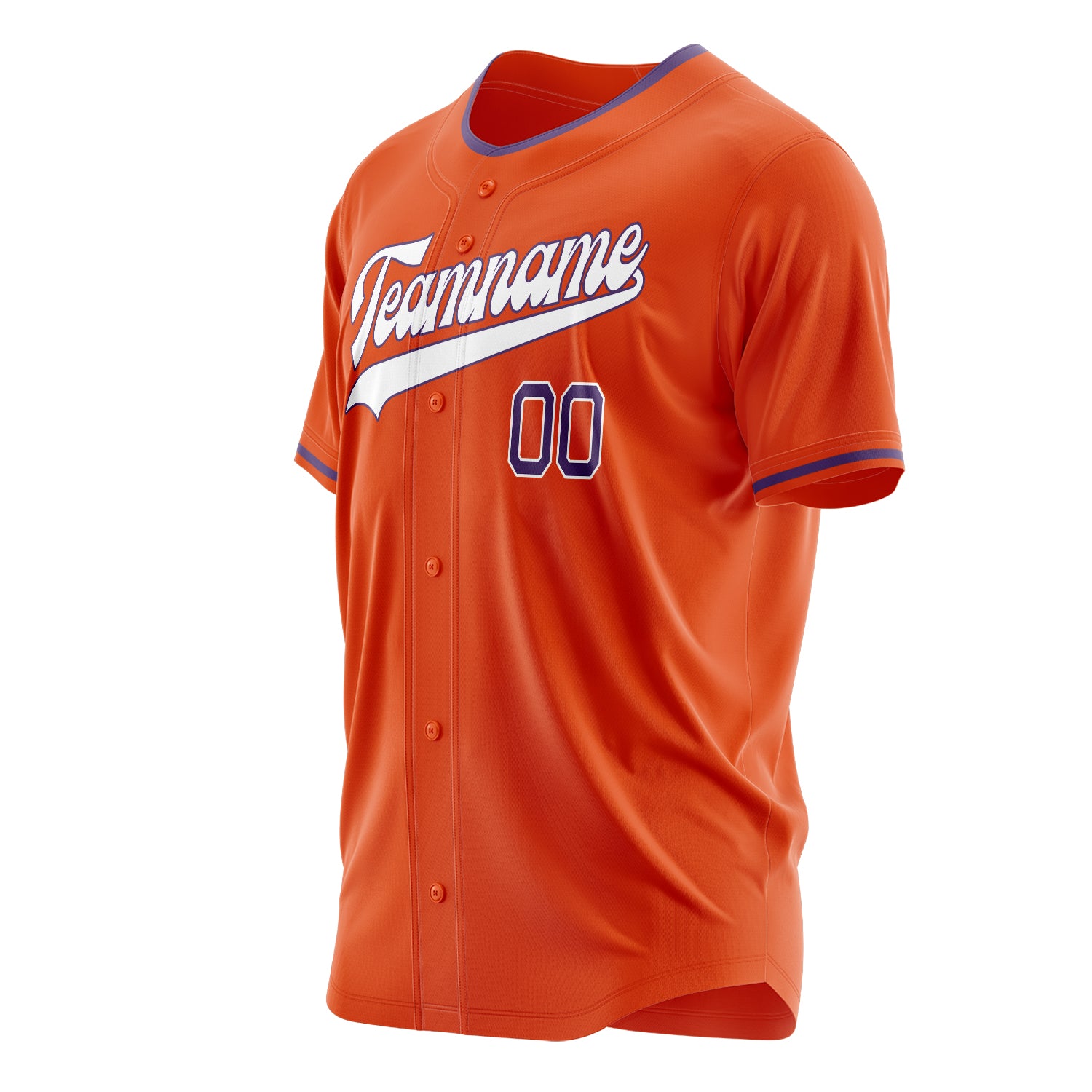 Benutzerdefiniertes Professionelles Orange Weiß Baseballtrikot