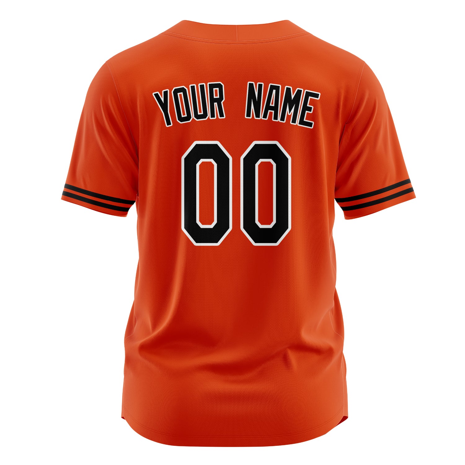 Benutzerdefiniertes Professionelles Orange Schwarz Baseballtrikot