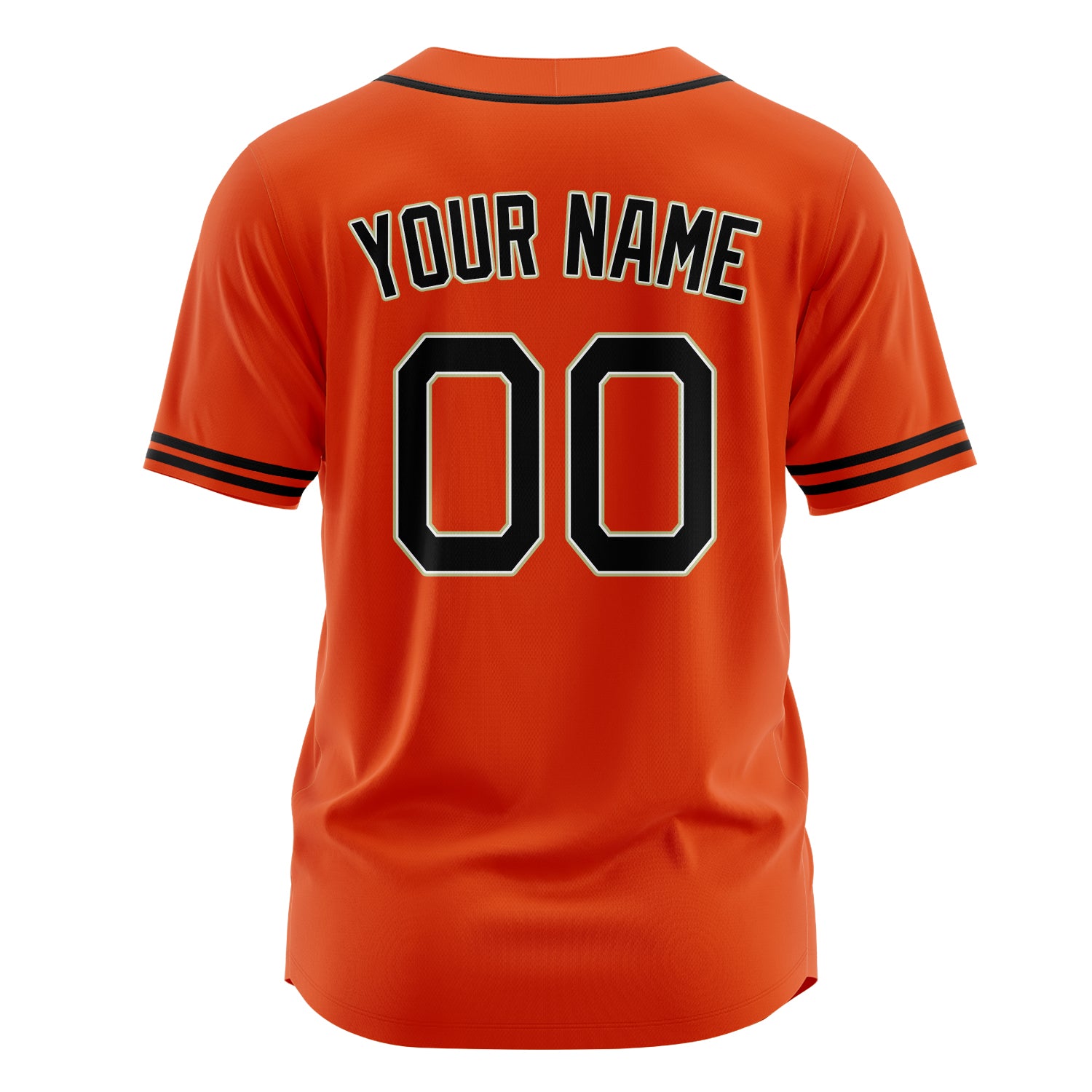 Benutzerdefiniertes Professionelles Orange Schwarz Baseballtrikot