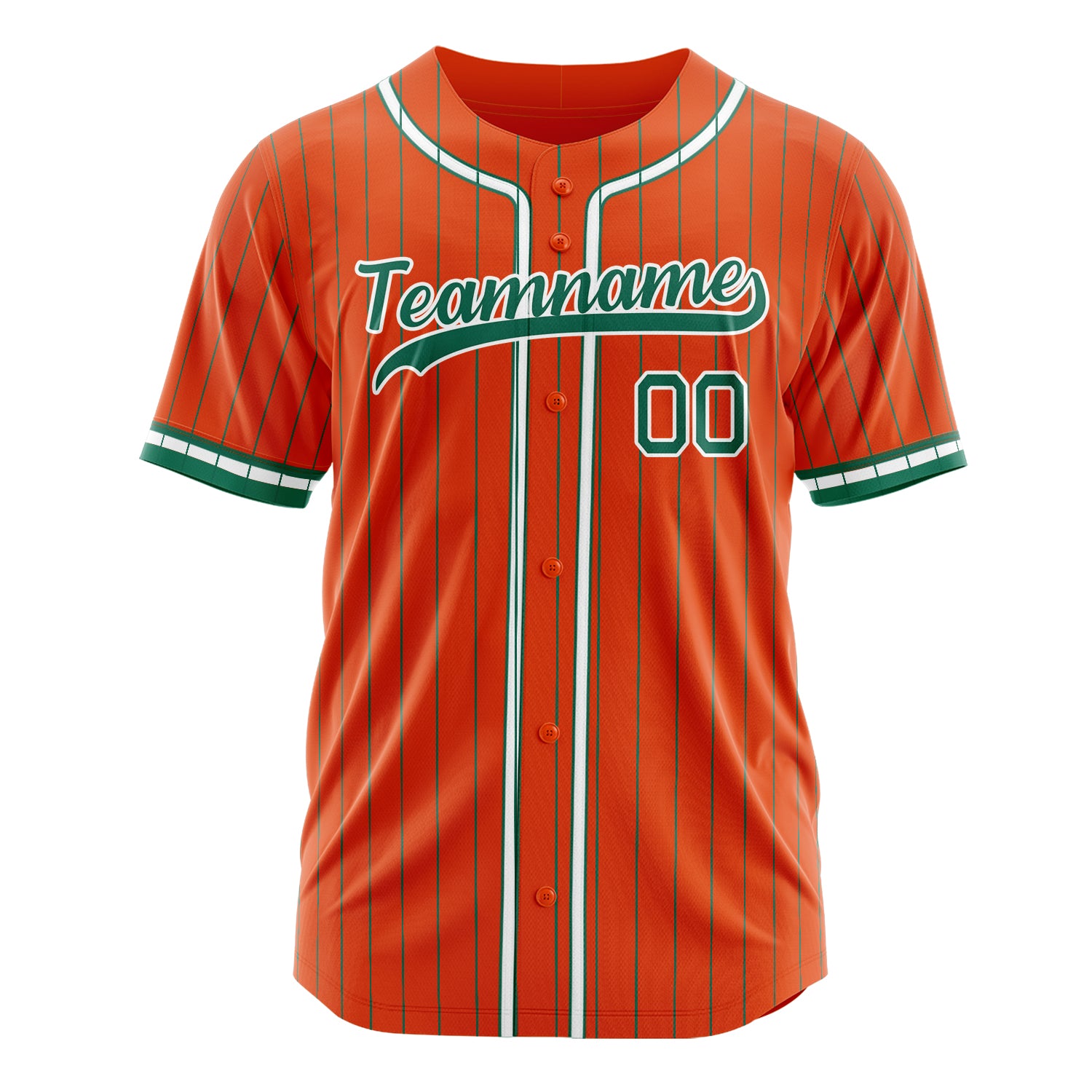 Custom Professional Orange Kelly Green Baseball Jersey