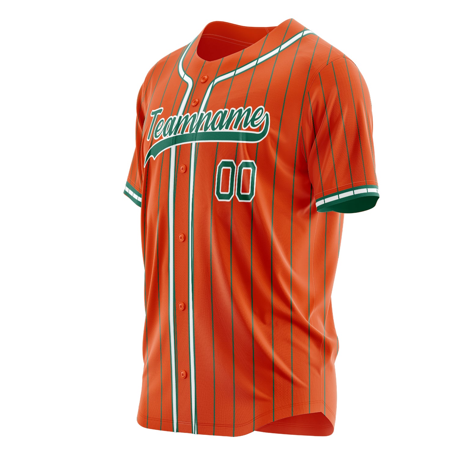 Benutzerdefiniertes Professionelles Orange Kelly Grün Baseballtrikot